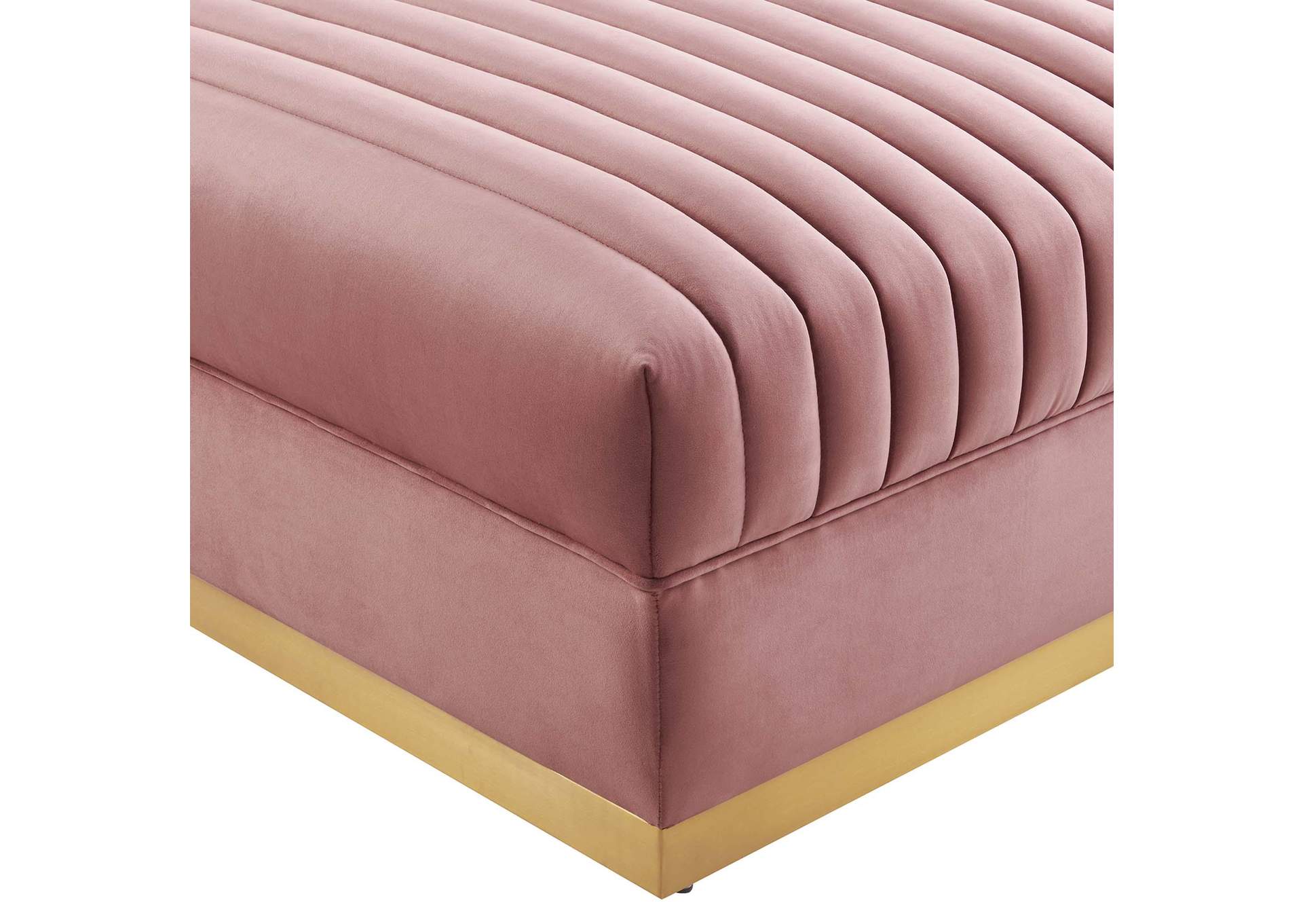 Sanguine Channel Tufted Performance Velvet Modular Sectional Sofa Ottoman image 4