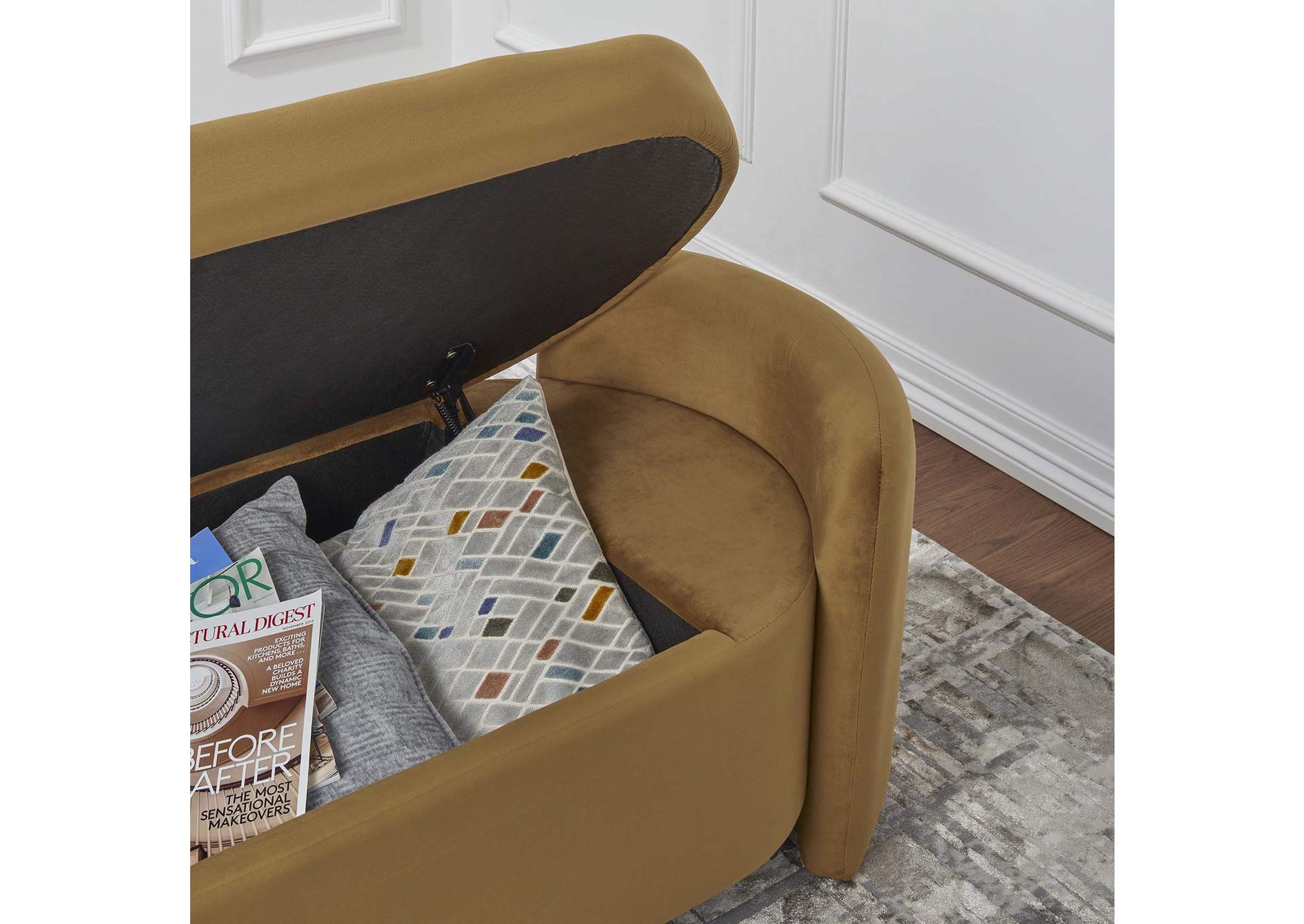 Nebula Upholstered Performance Velvet Bench image 8