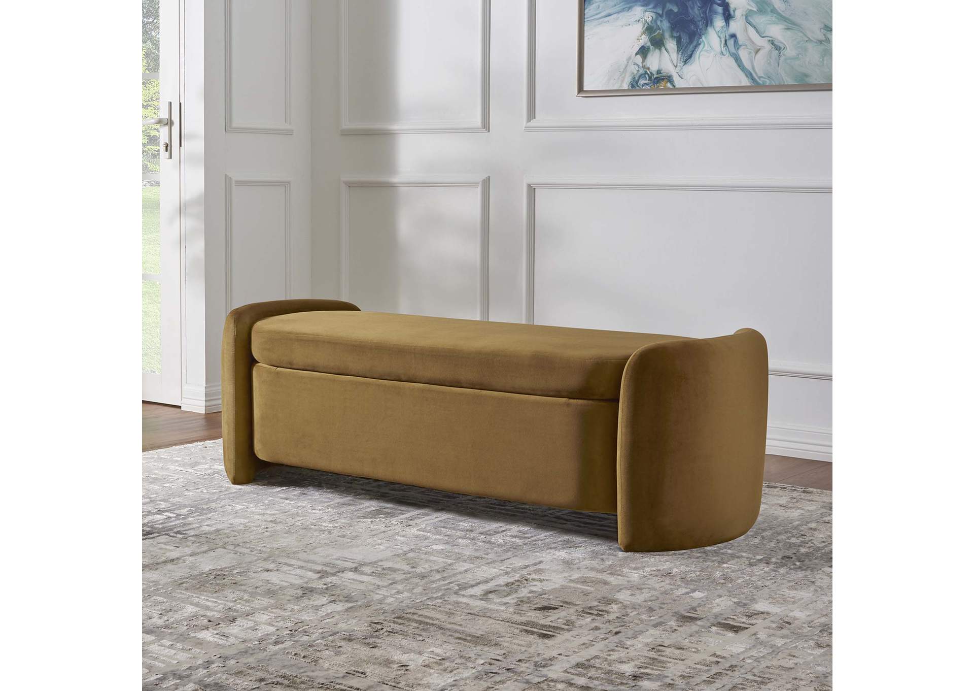 Nebula Upholstered Performance Velvet Bench image 9