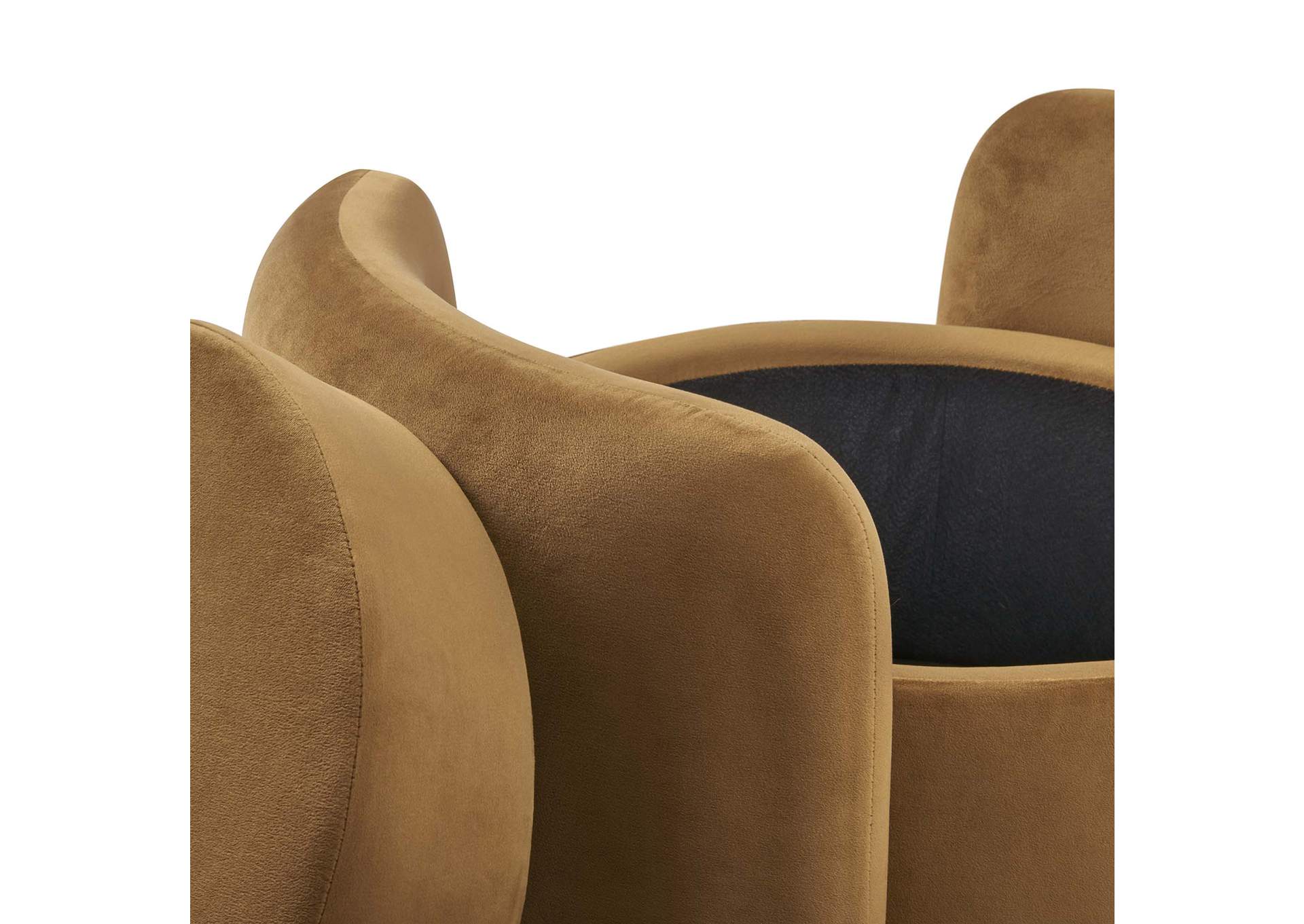 Nebula Upholstered Performance Velvet Ottoman image 7