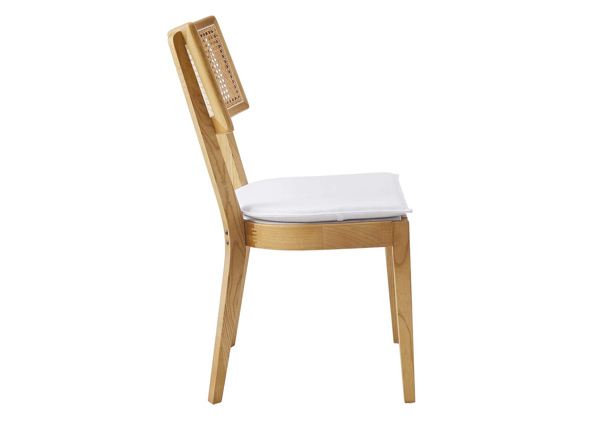 Caledonia Fabric Upholstered Wood Dining Chair Set Of 2