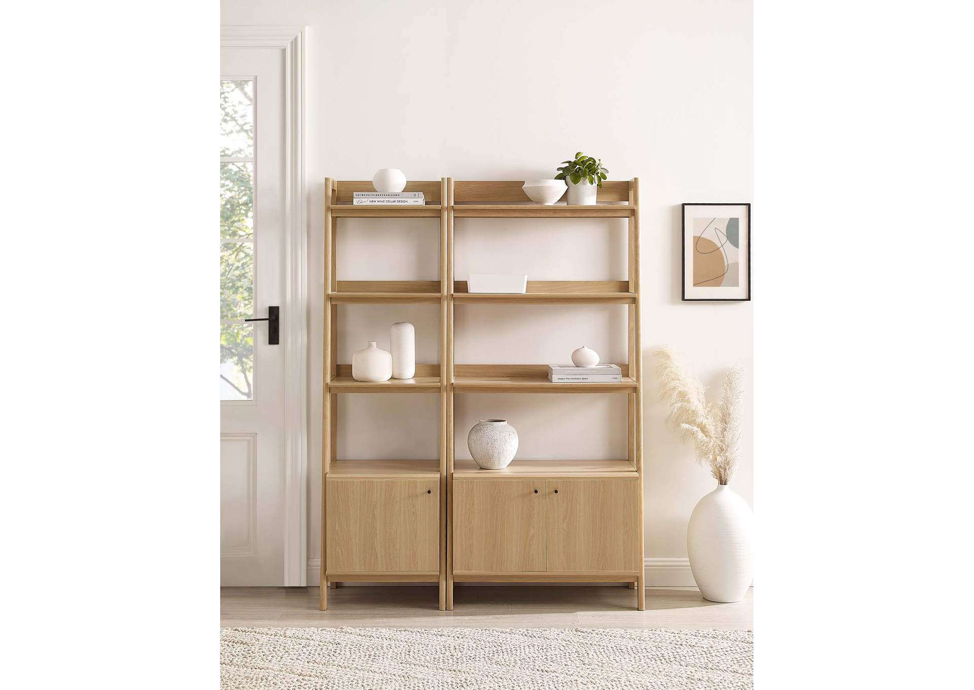 Bixby Wood Bookshelves - Set Of 2