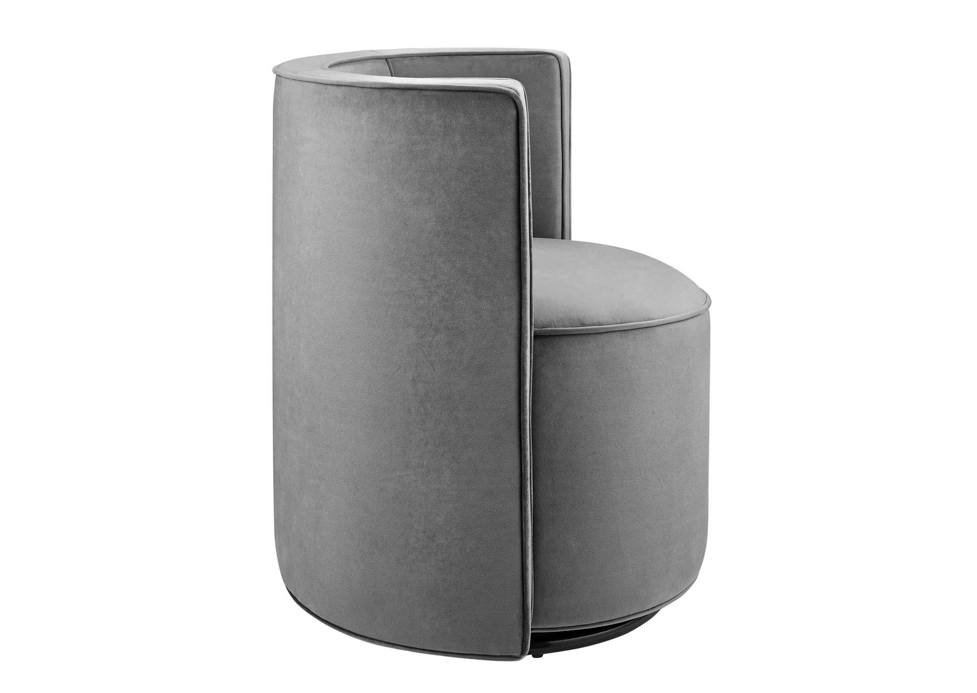 Della Performance Velvet Fabric Swivel Chair image 3