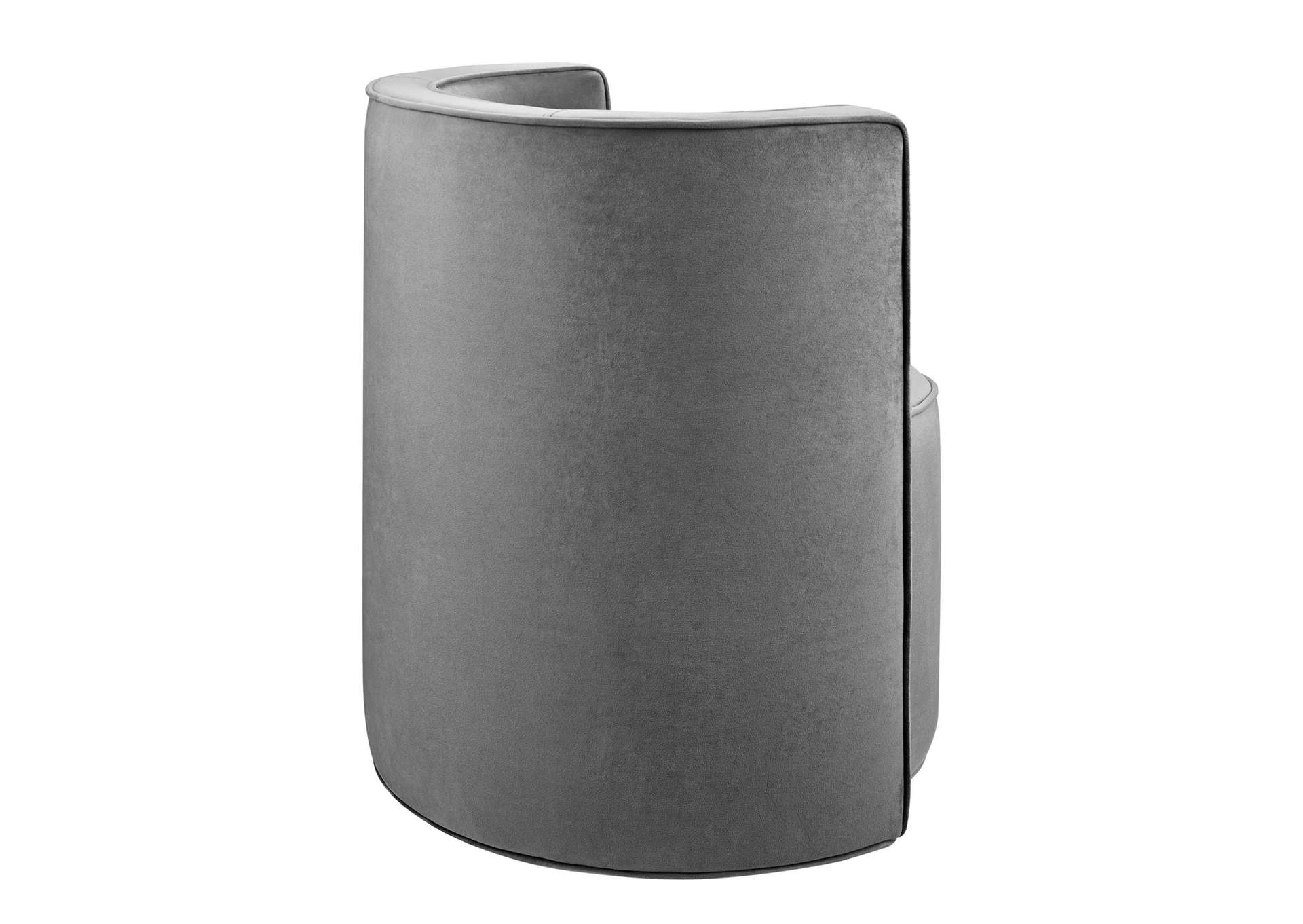 Della Performance Velvet Fabric Swivel Chair image 4