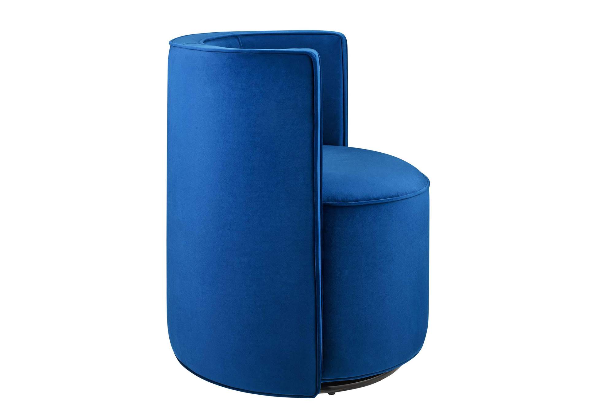 Della Performance Velvet Fabric Swivel Chair image 3