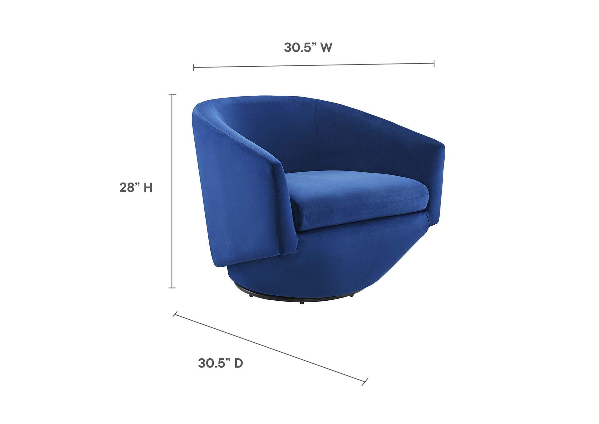 Series Performance Velvet Fabric Swivel Chair image 7