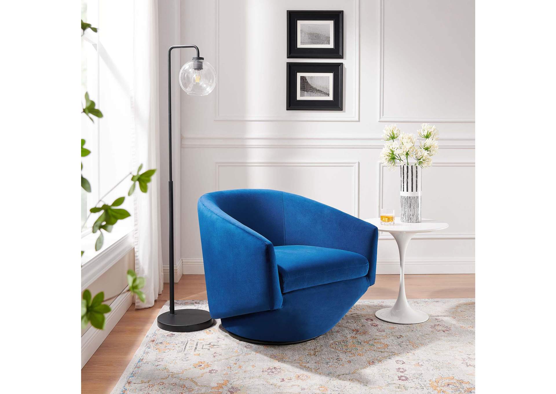 Series Performance Velvet Fabric Swivel Chair By Modway image 10