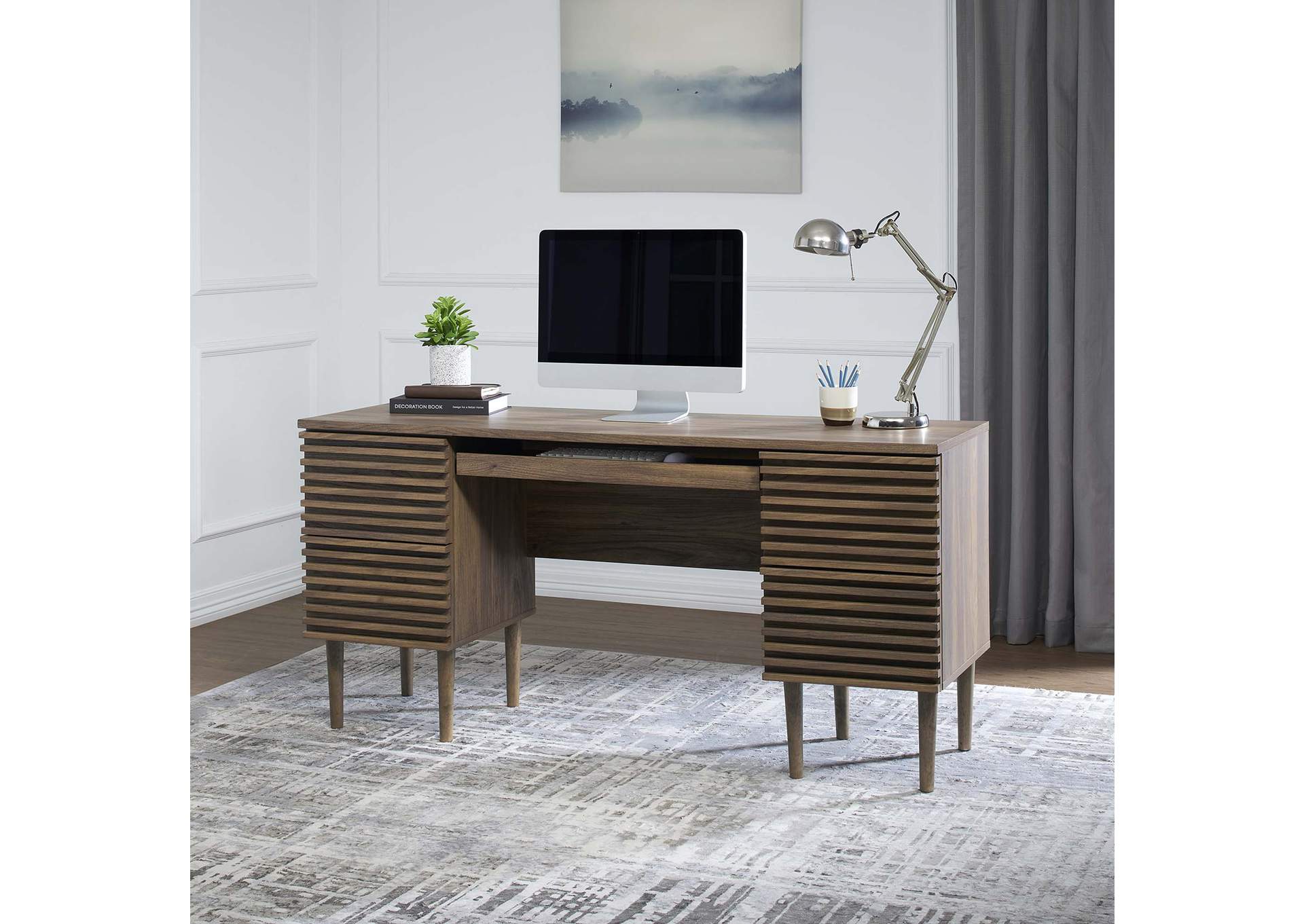 Render Office Desk By Modway