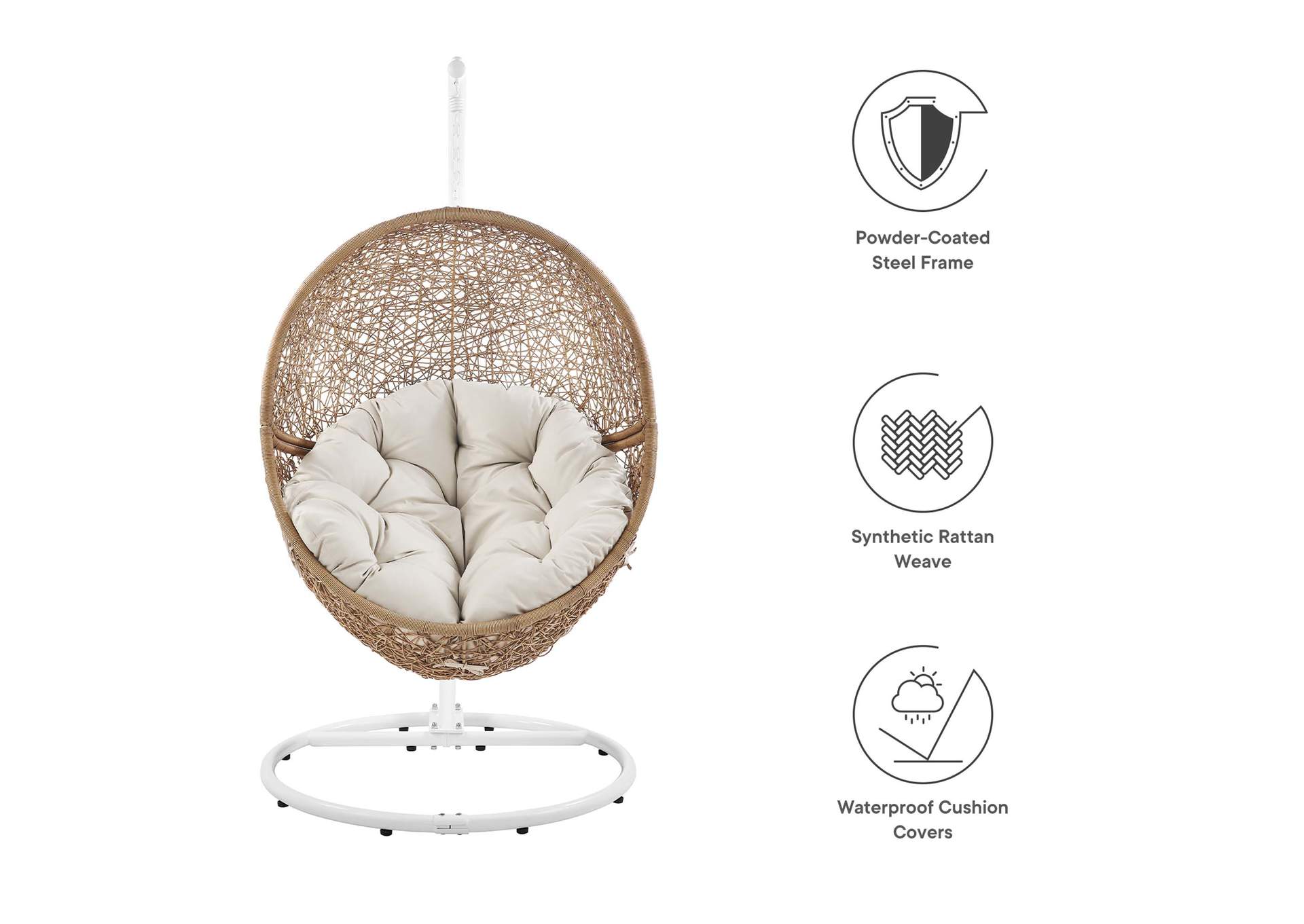 Encase Outdoor Patio Rattan Swing Chair