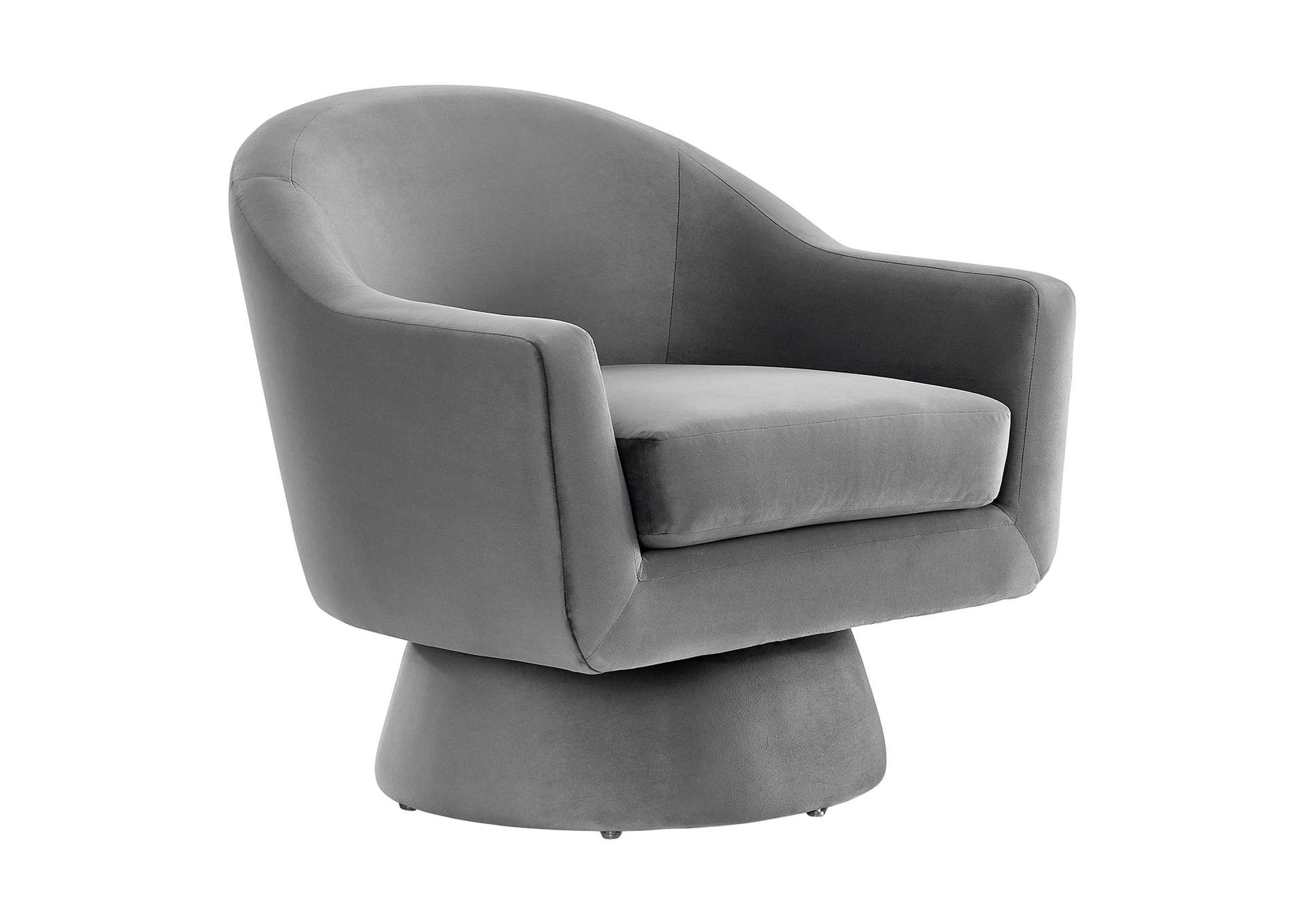 Astral Performance Velvet Fabric And Wood Swivel Chair By Modway image 1