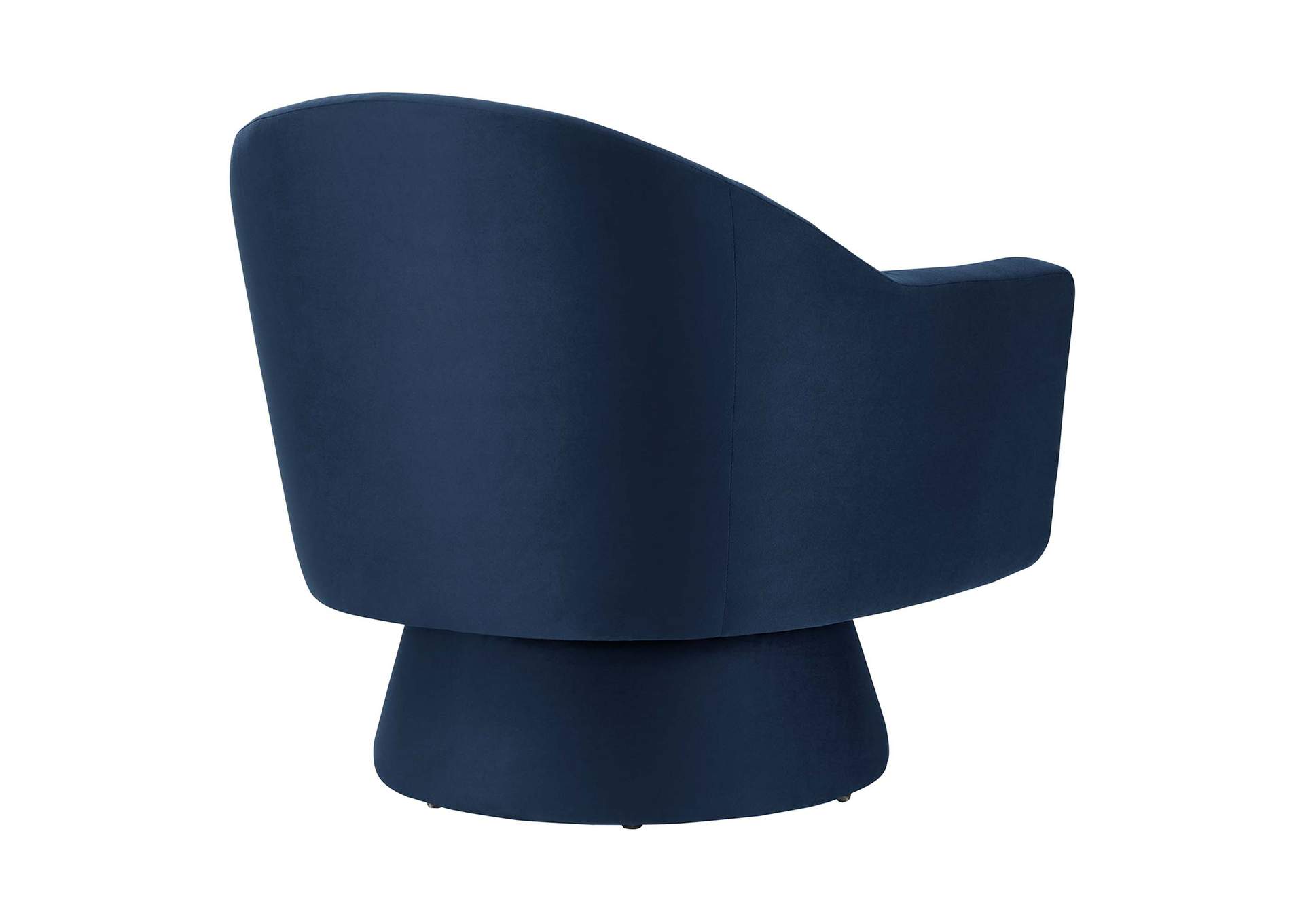 Astral Performance Velvet Fabric And Wood Swivel Chair image 4