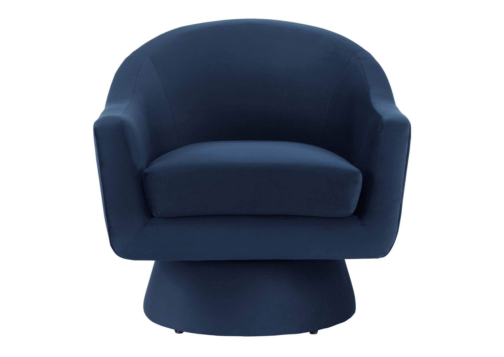 Astral Performance Velvet Fabric And Wood Swivel Chair image 5