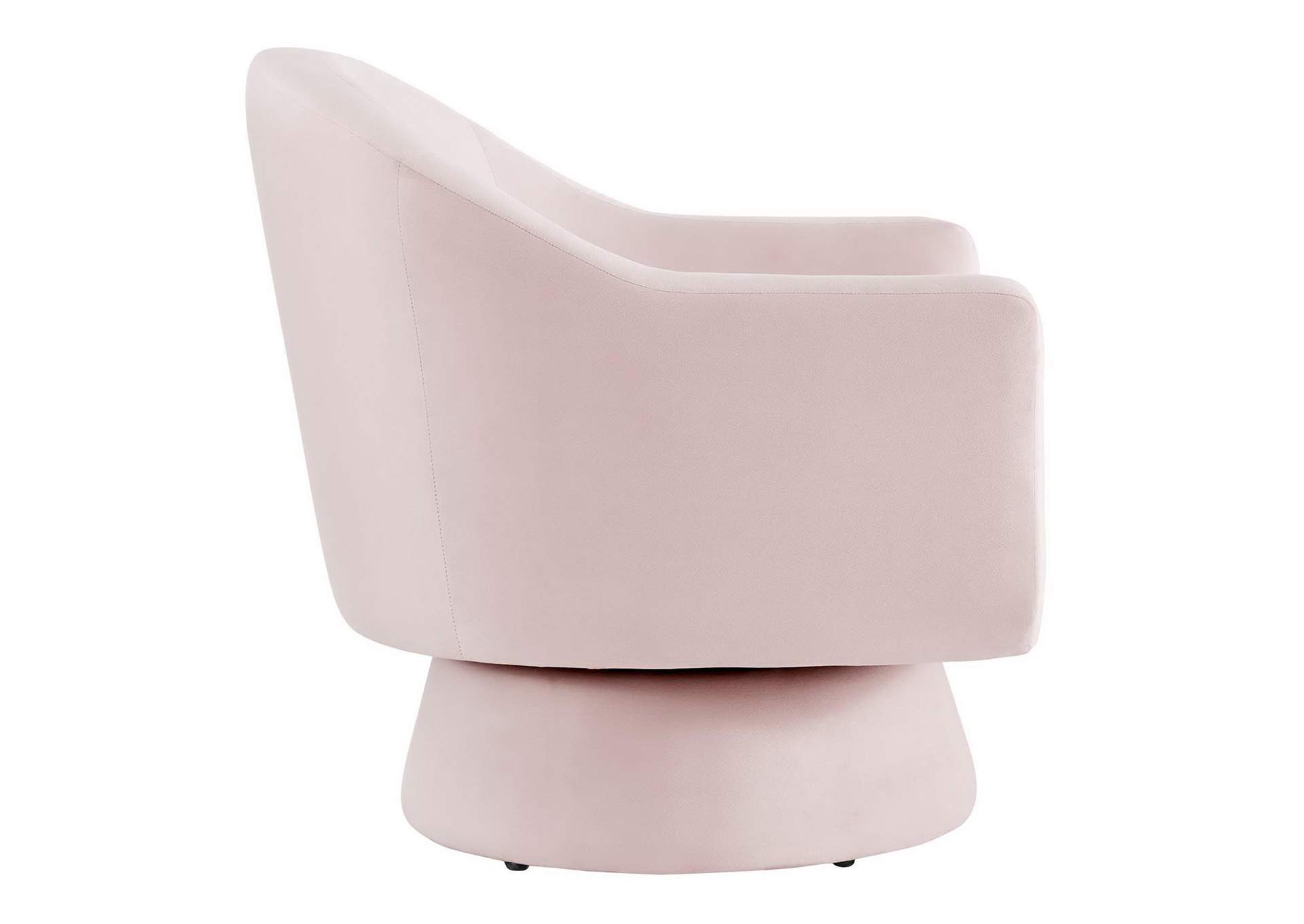 Astral Performance Velvet Fabric And Wood Swivel Chair image 3