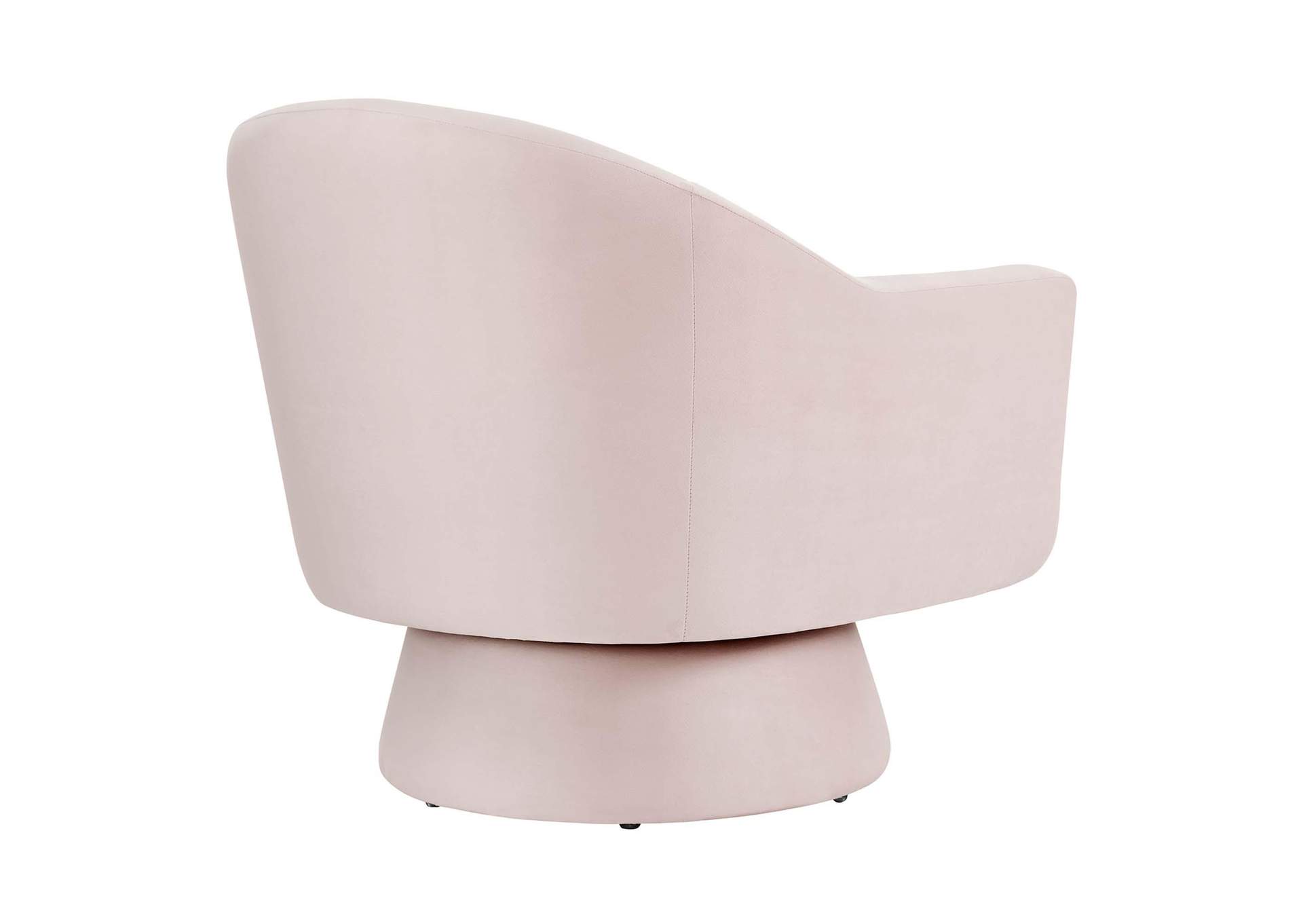 Astral Performance Velvet Fabric And Wood Swivel Chair image 4