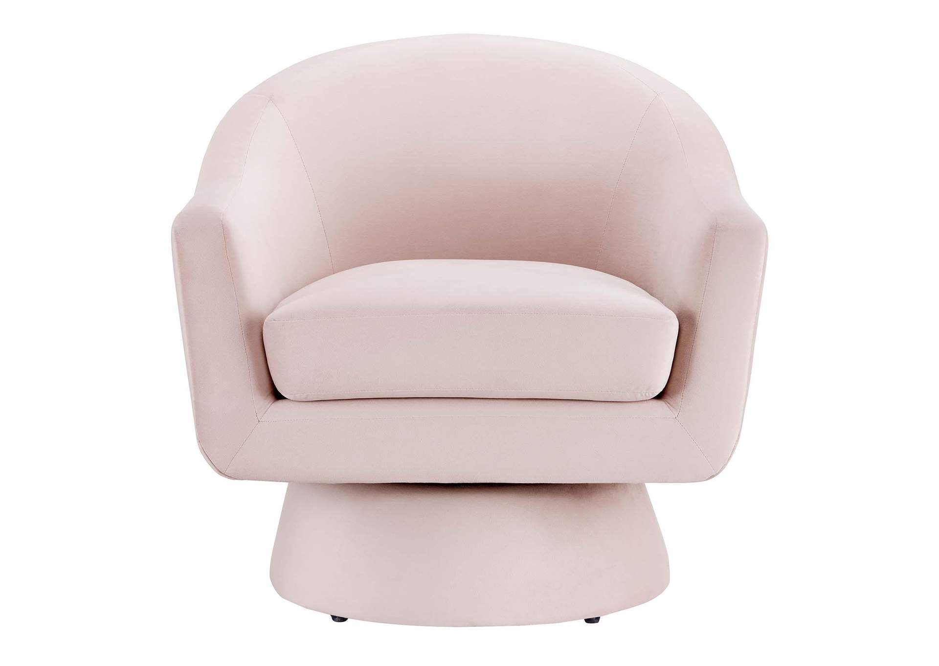 Astral Performance Velvet Fabric And Wood Swivel Chair image 5