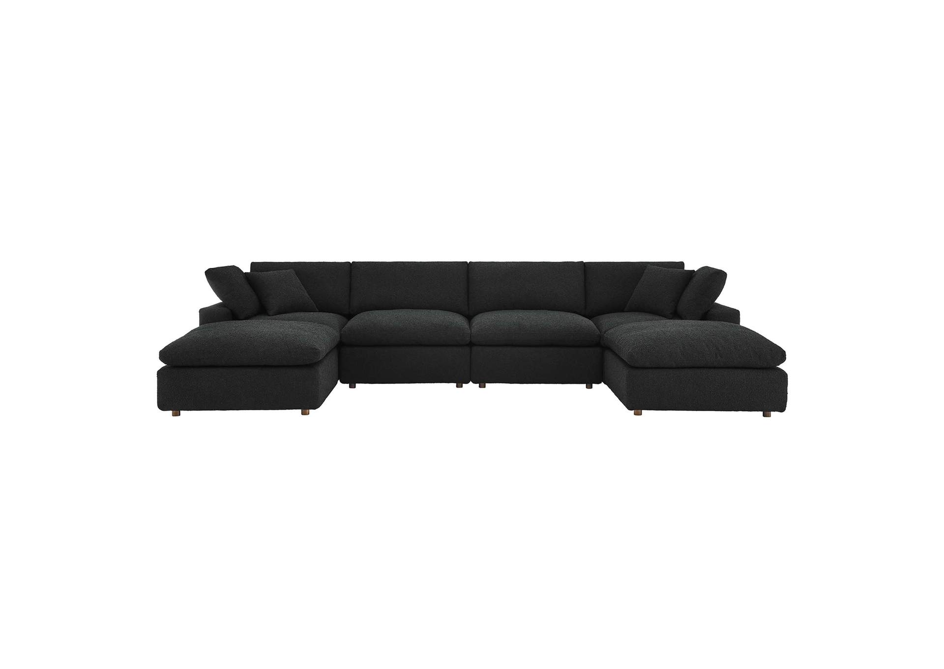 Commix 6-Piece Down Filled Overstuffed Boucle Sectional Sofa By Modway