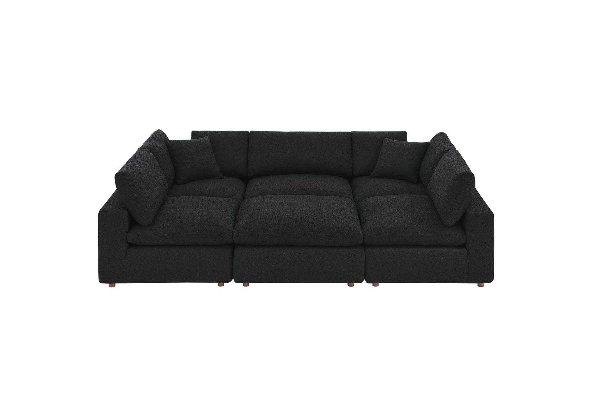 Commix 6-Piece Down Filled Overstuffed Boucle Fabric Sectional Sofa By Modway