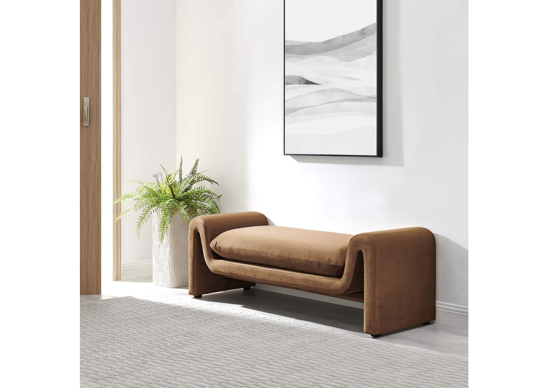 Waverly Performance Velvet Bench image 9
