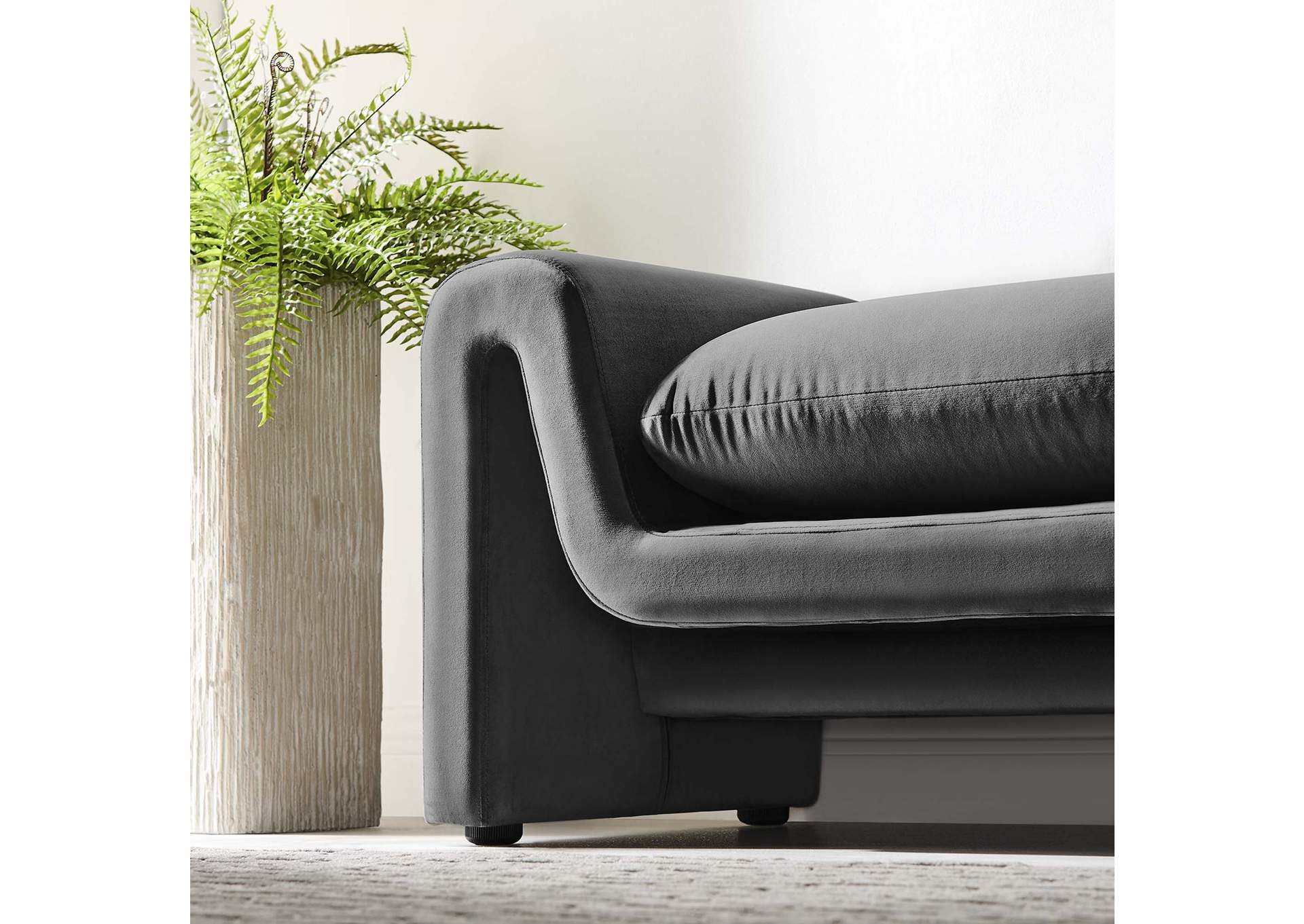 Waverly Performance Velvet Bench image 8