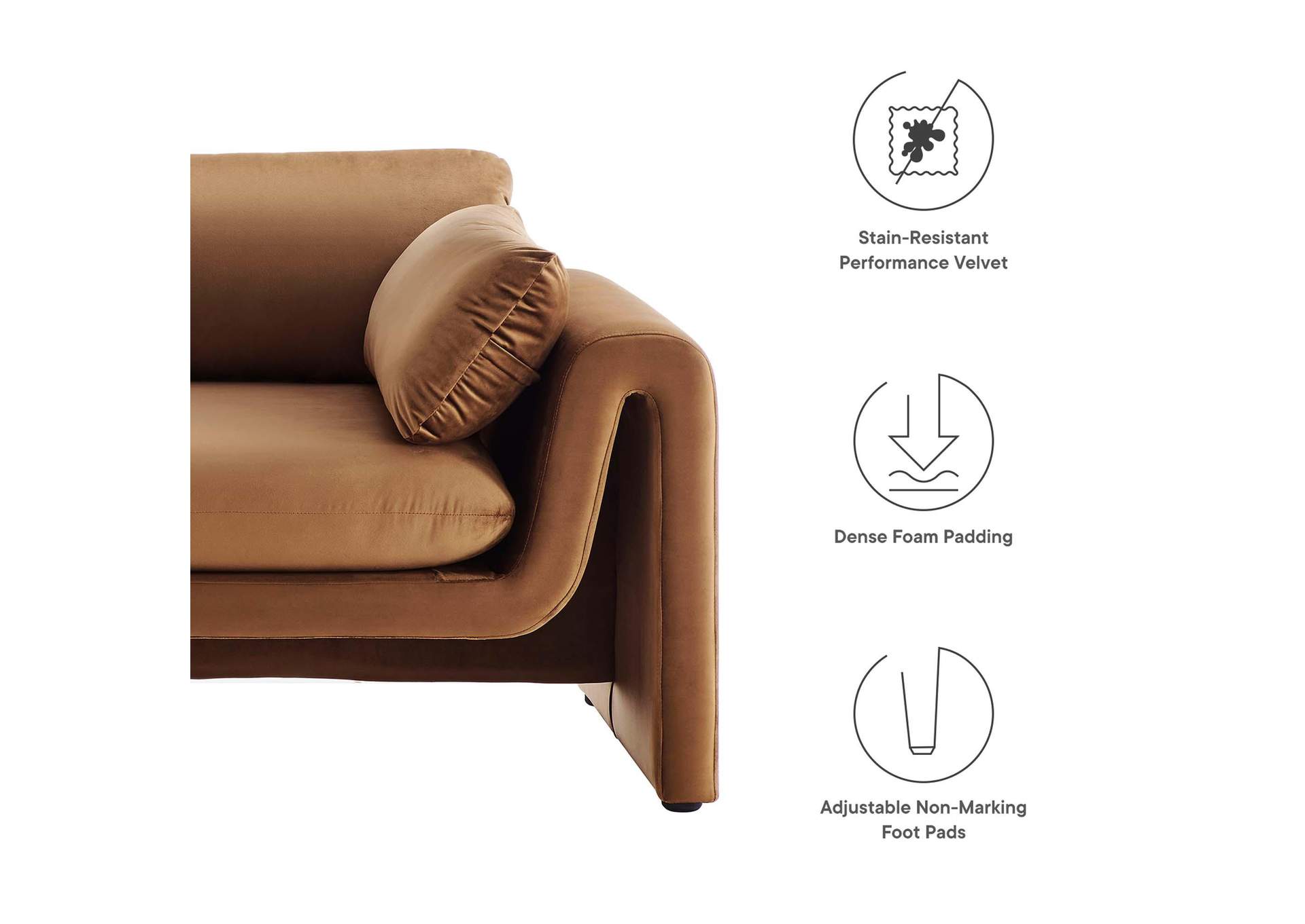 Waverly Performance Velvet Sofa image 8