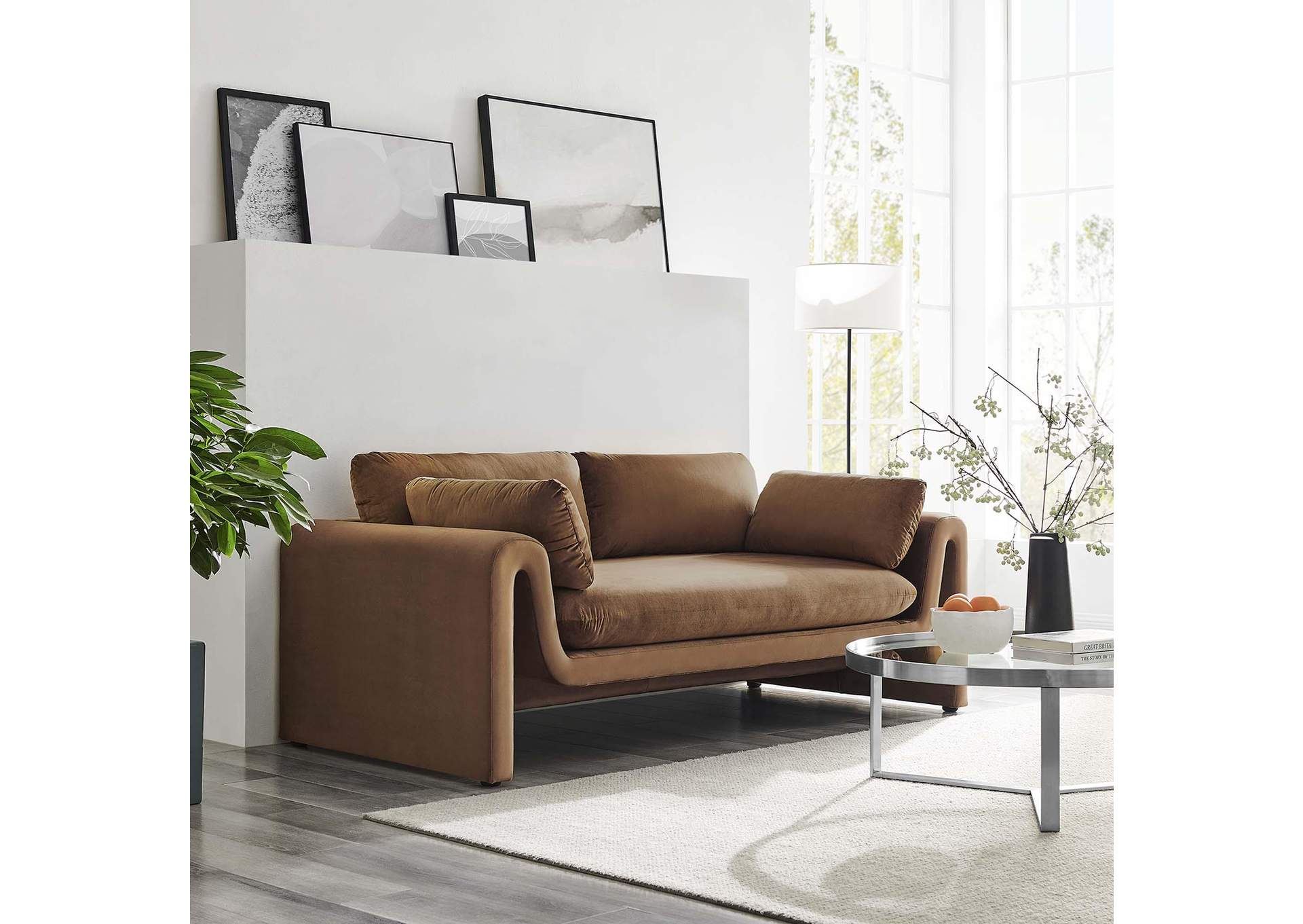 Waverly Performance Velvet Sofa By Modway image 9