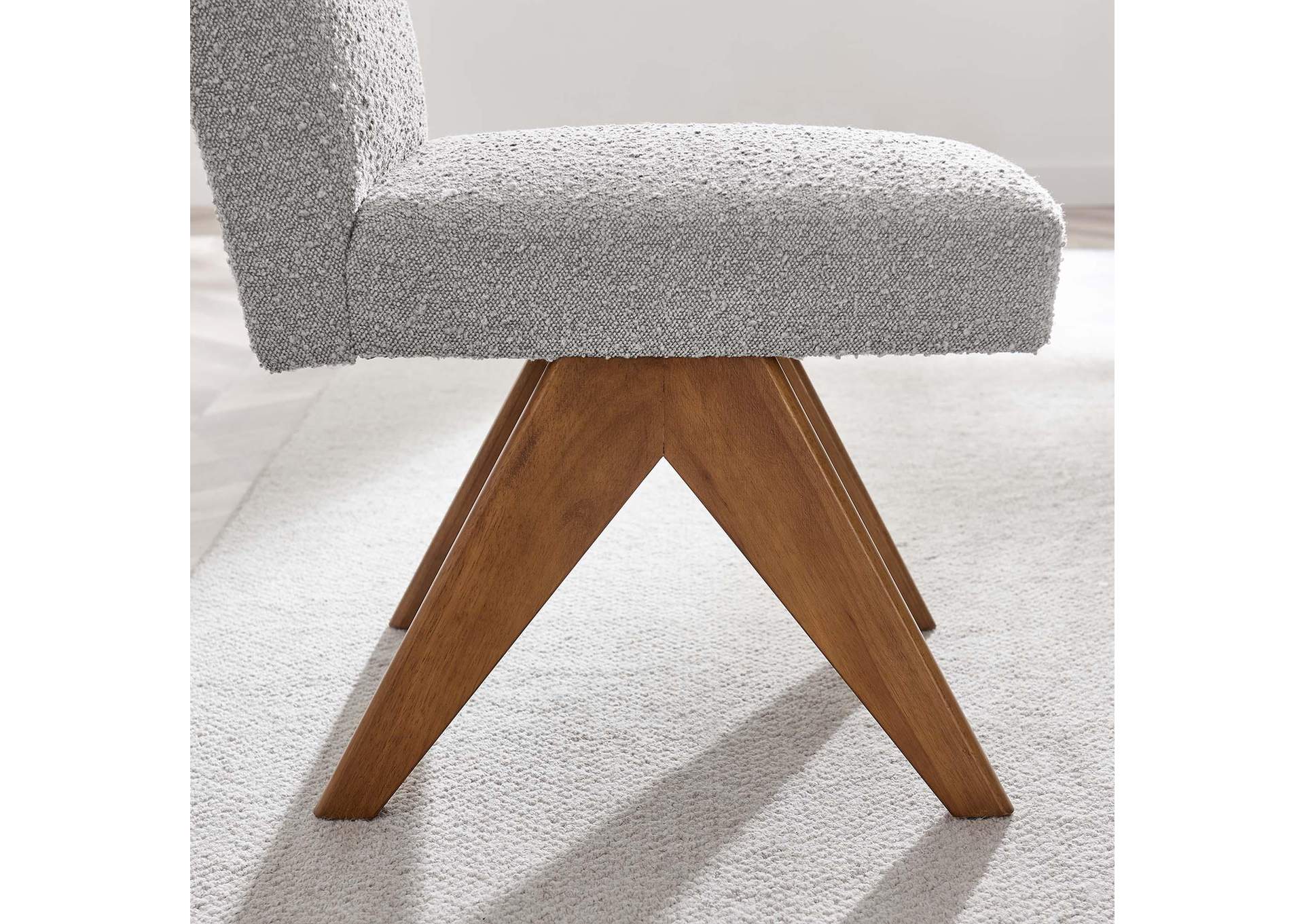 Lyra Boucle Fabric Dining Room Side Chair Set Of 2 By Modway image 11