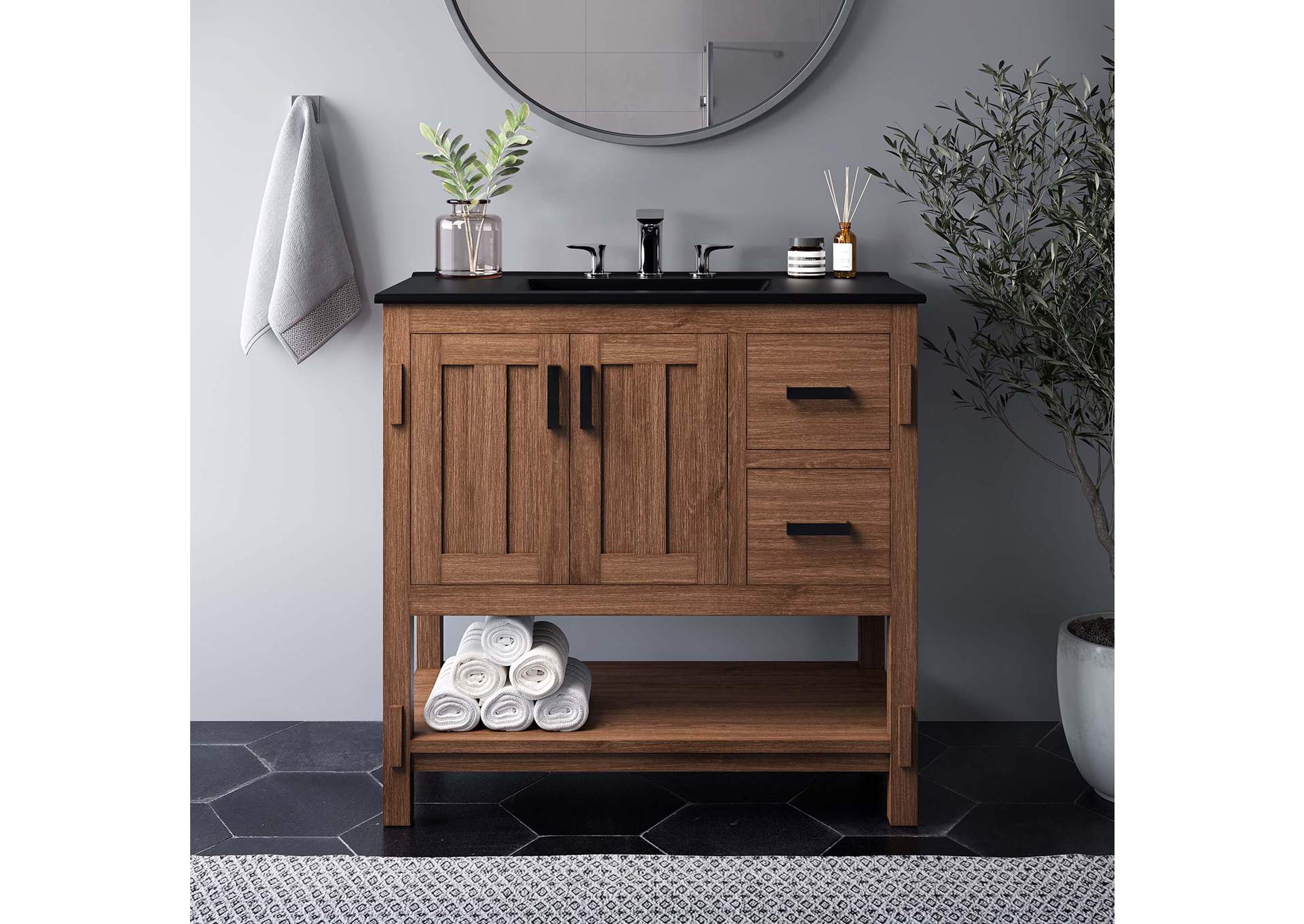 Ashlyn 36” Wood Bathroom Vanity