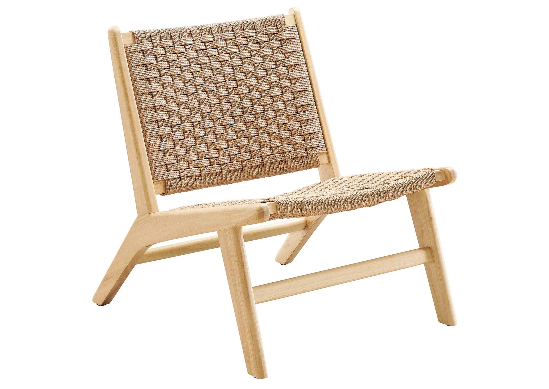 Saoirse Woven Rope Wood Accent Lounge Chair By Modway image 1