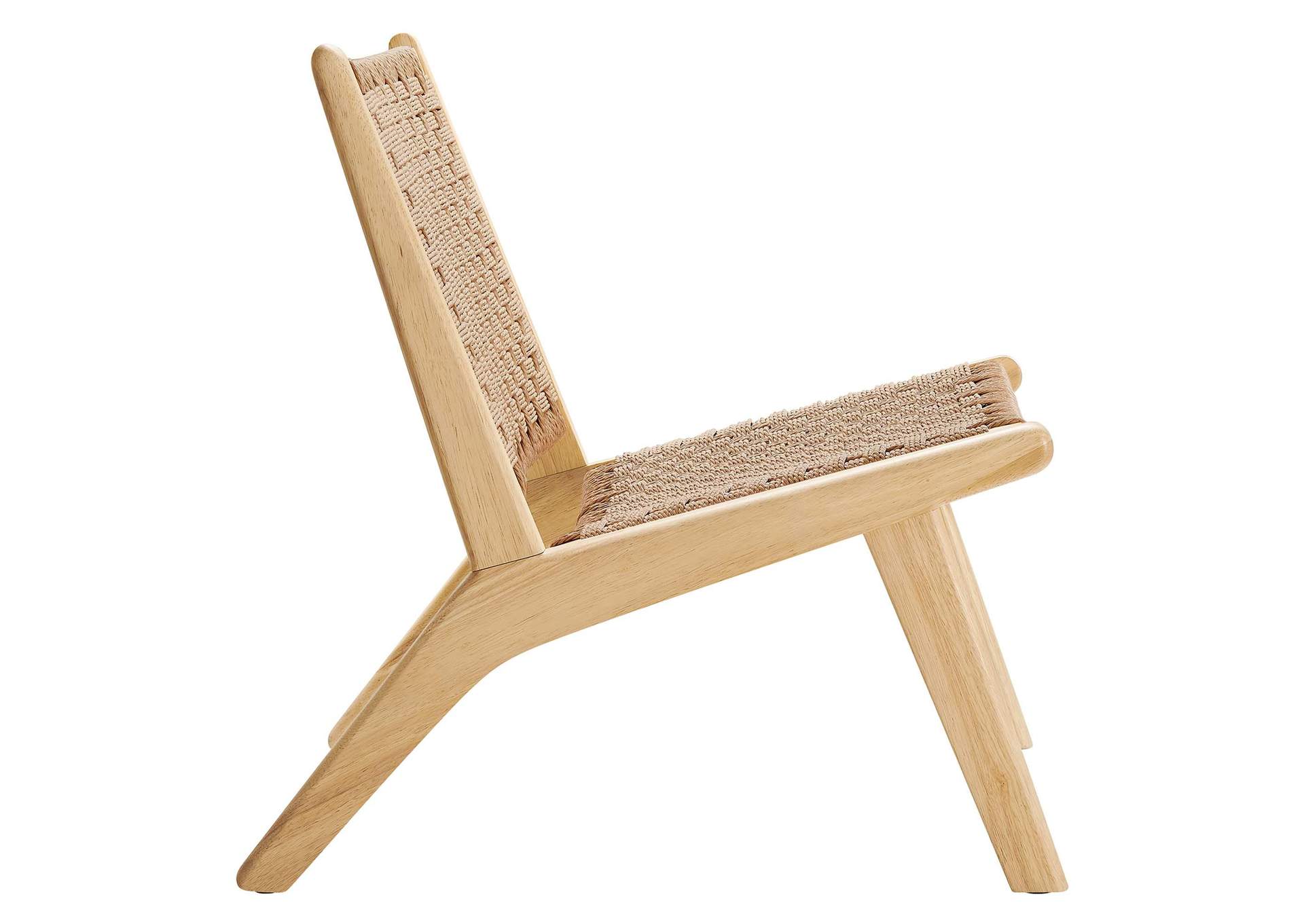 Saoirse Woven Rope Wood Accent Lounge Chair image 3