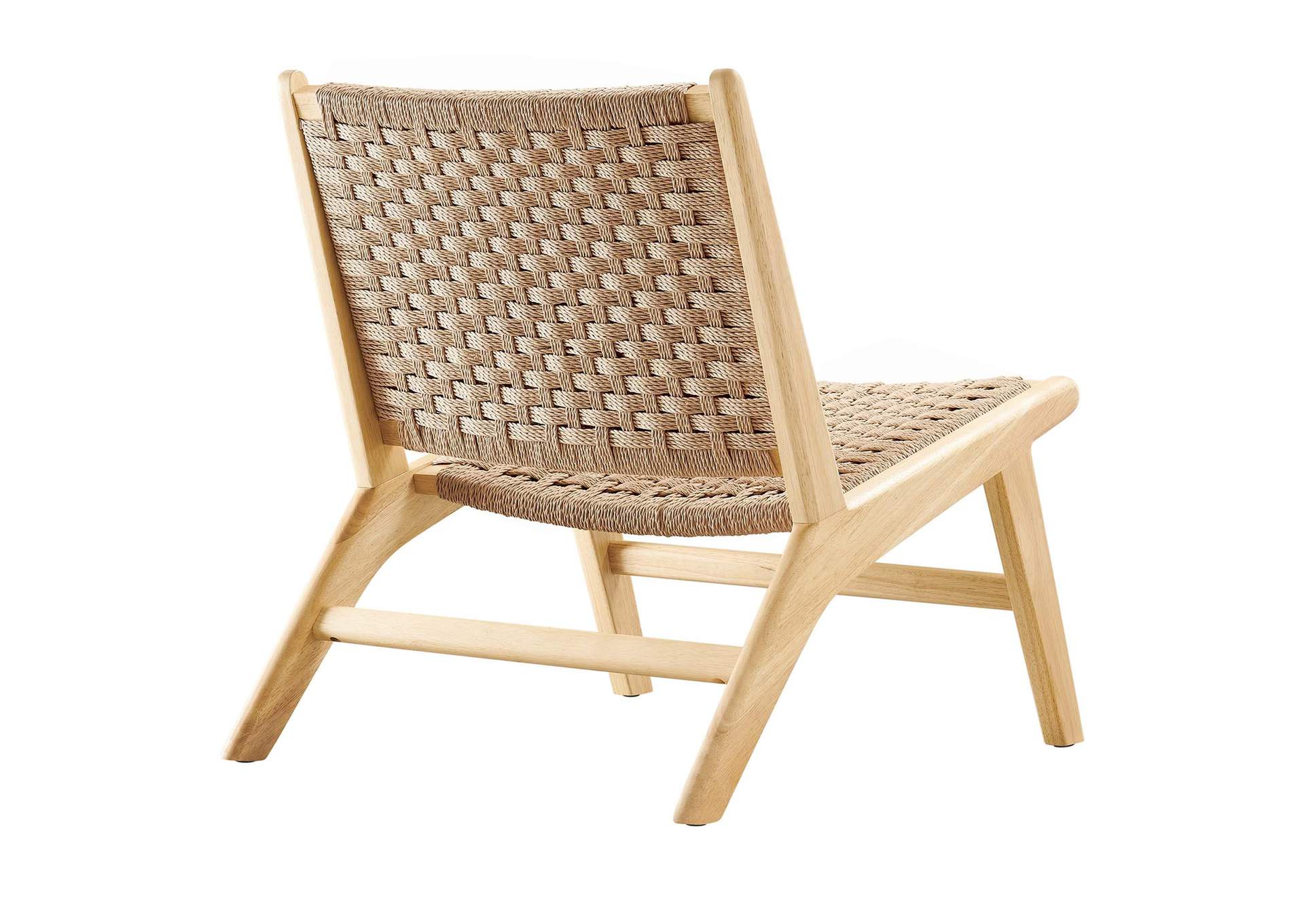 Saoirse Woven Rope Wood Accent Lounge Chair image 4