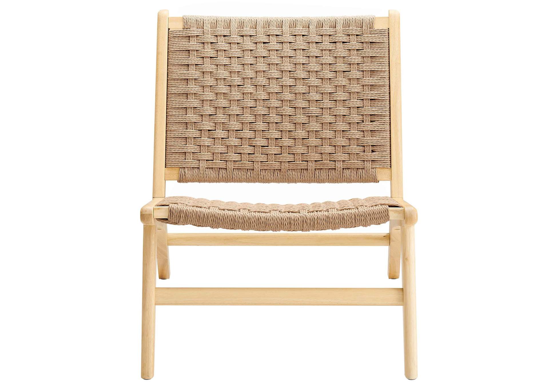 Saoirse Woven Rope Wood Accent Lounge Chair image 5