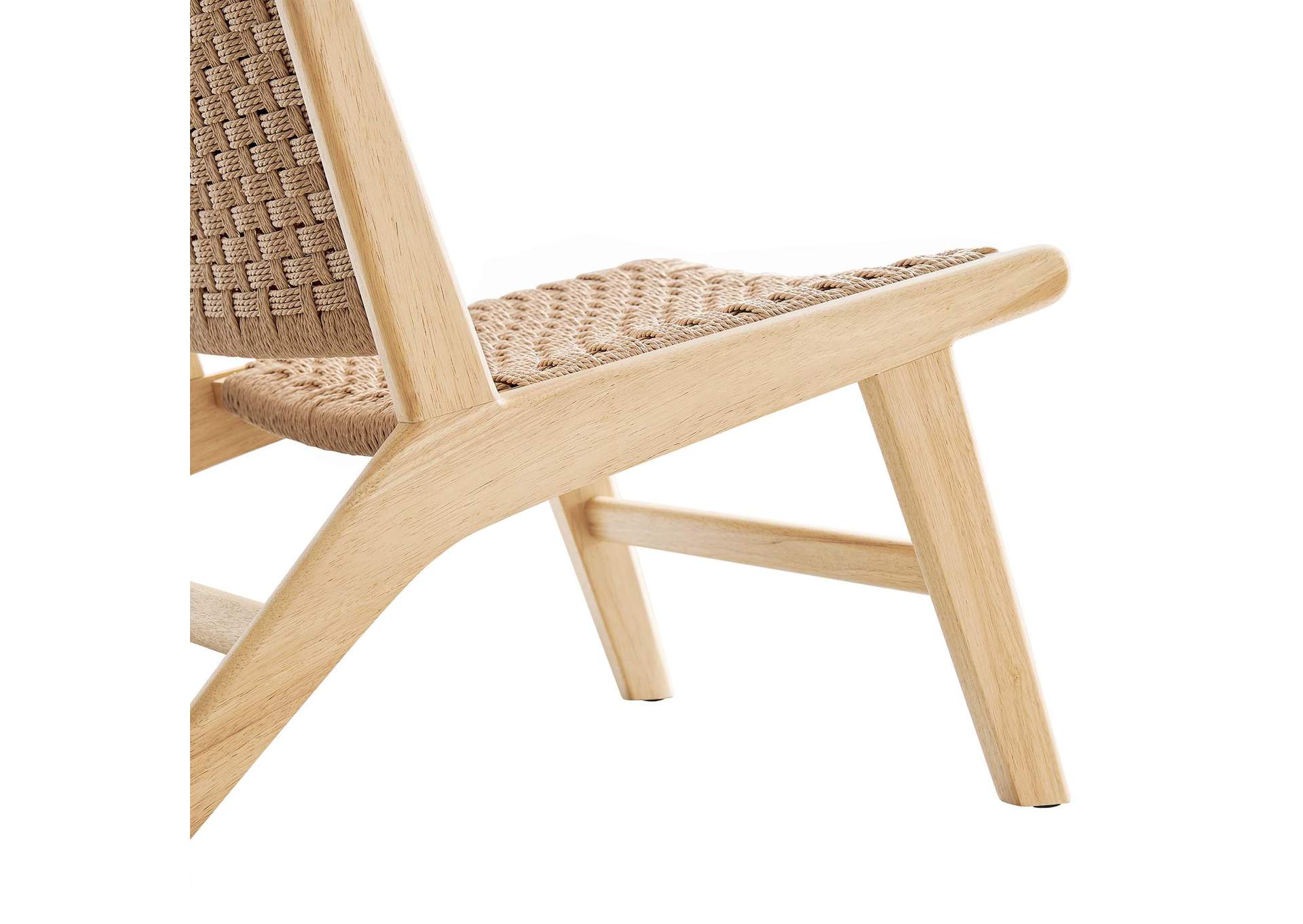 Saoirse Woven Rope Wood Accent Lounge Chair image 6