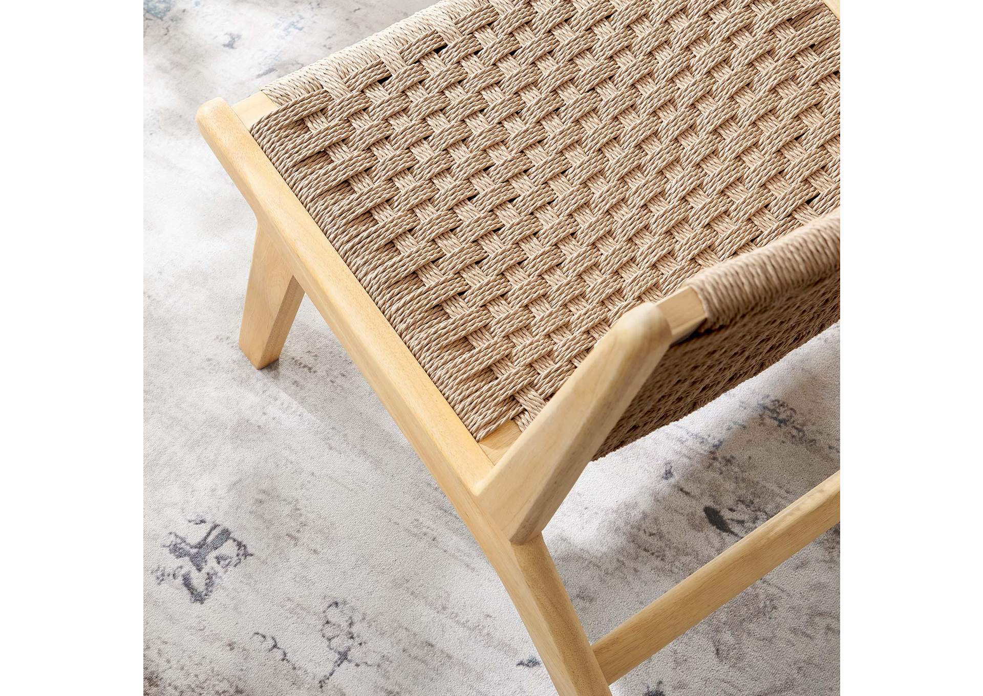 Saoirse Woven Rope Wood Accent Lounge Chair image 9