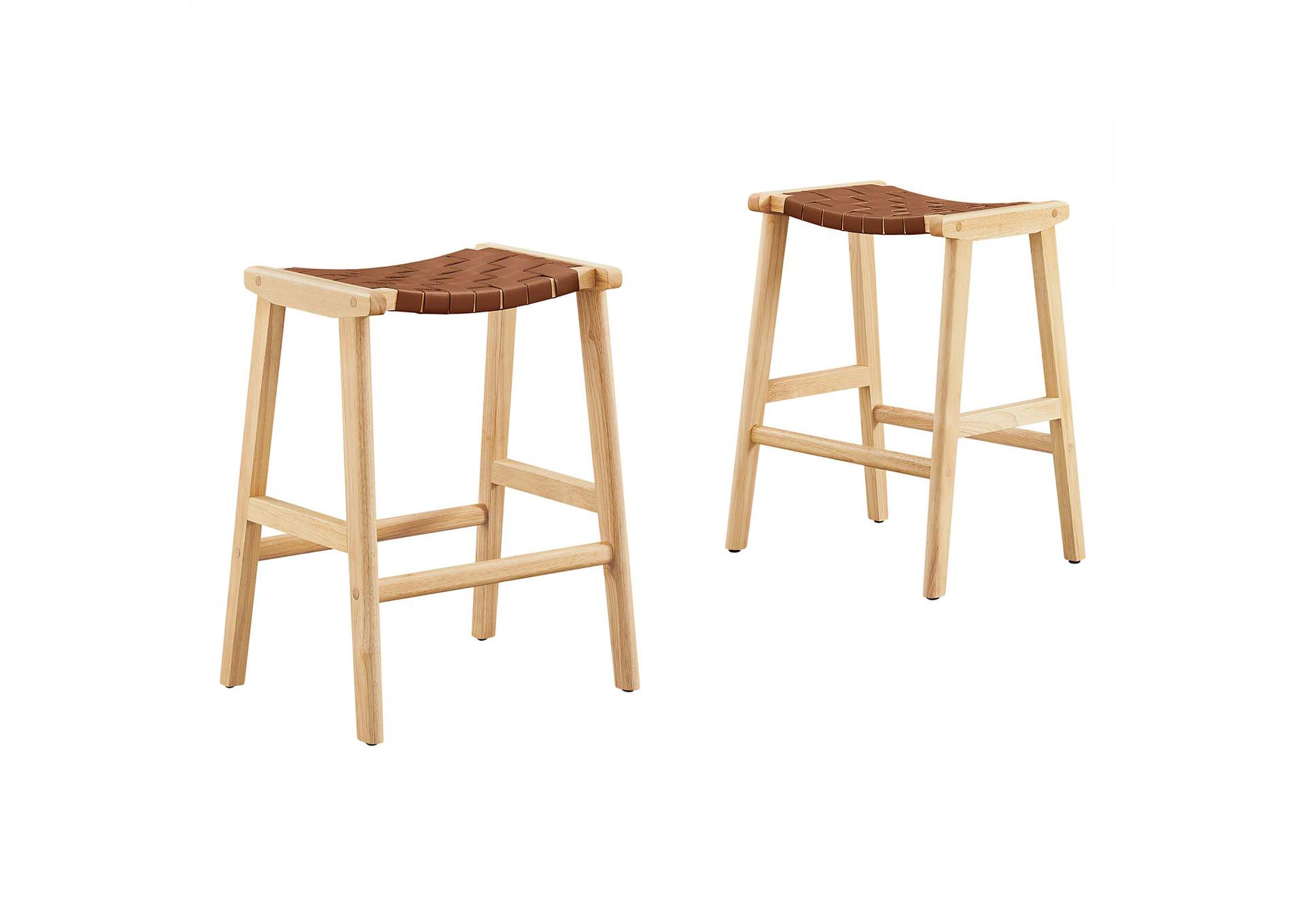 Saoirse Faux Leather Wood Counter Stool Set Of 2 By Modway image 1