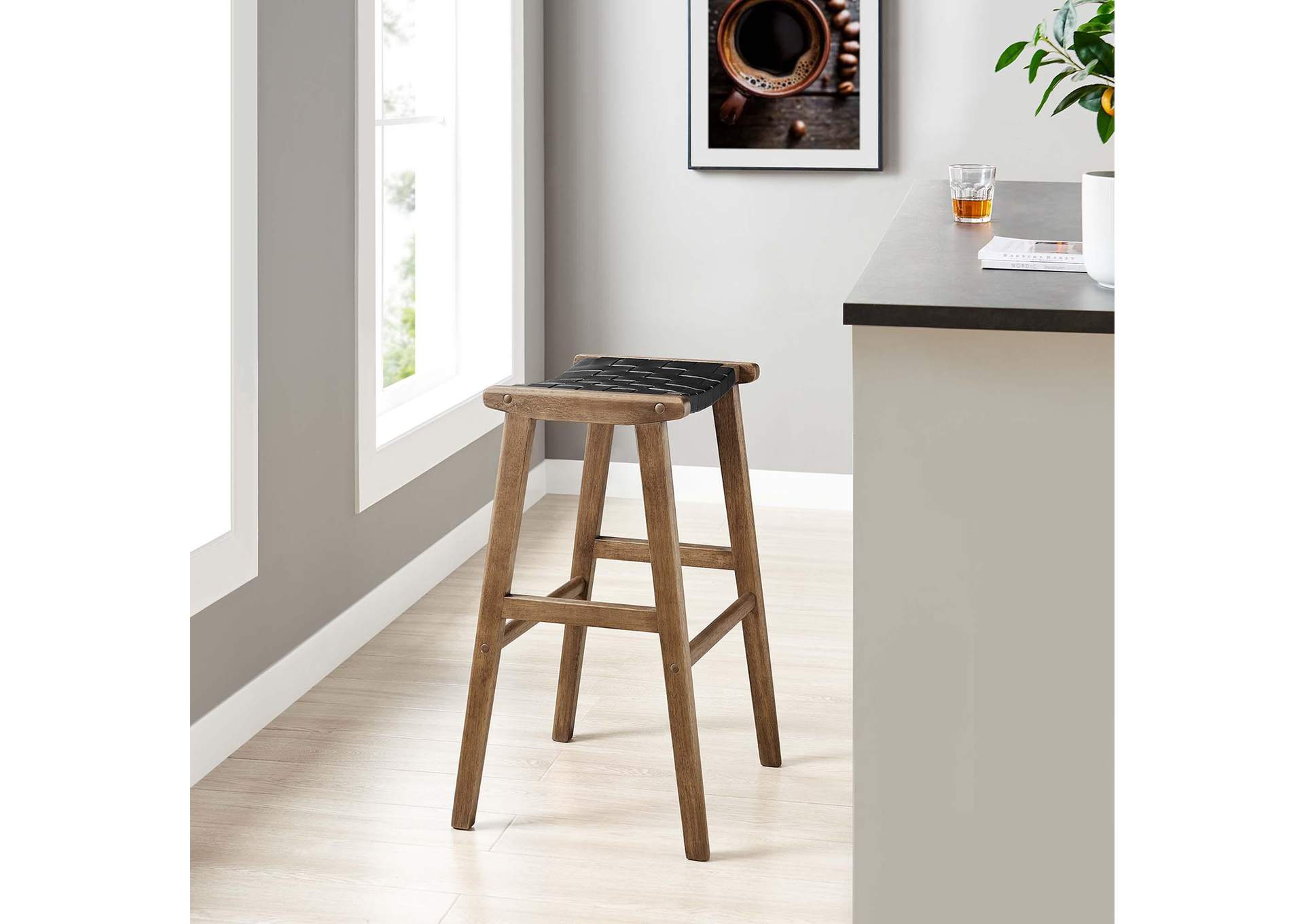 Saoirse Faux Leather Wood Bar Stool - Set Of 2 image 10