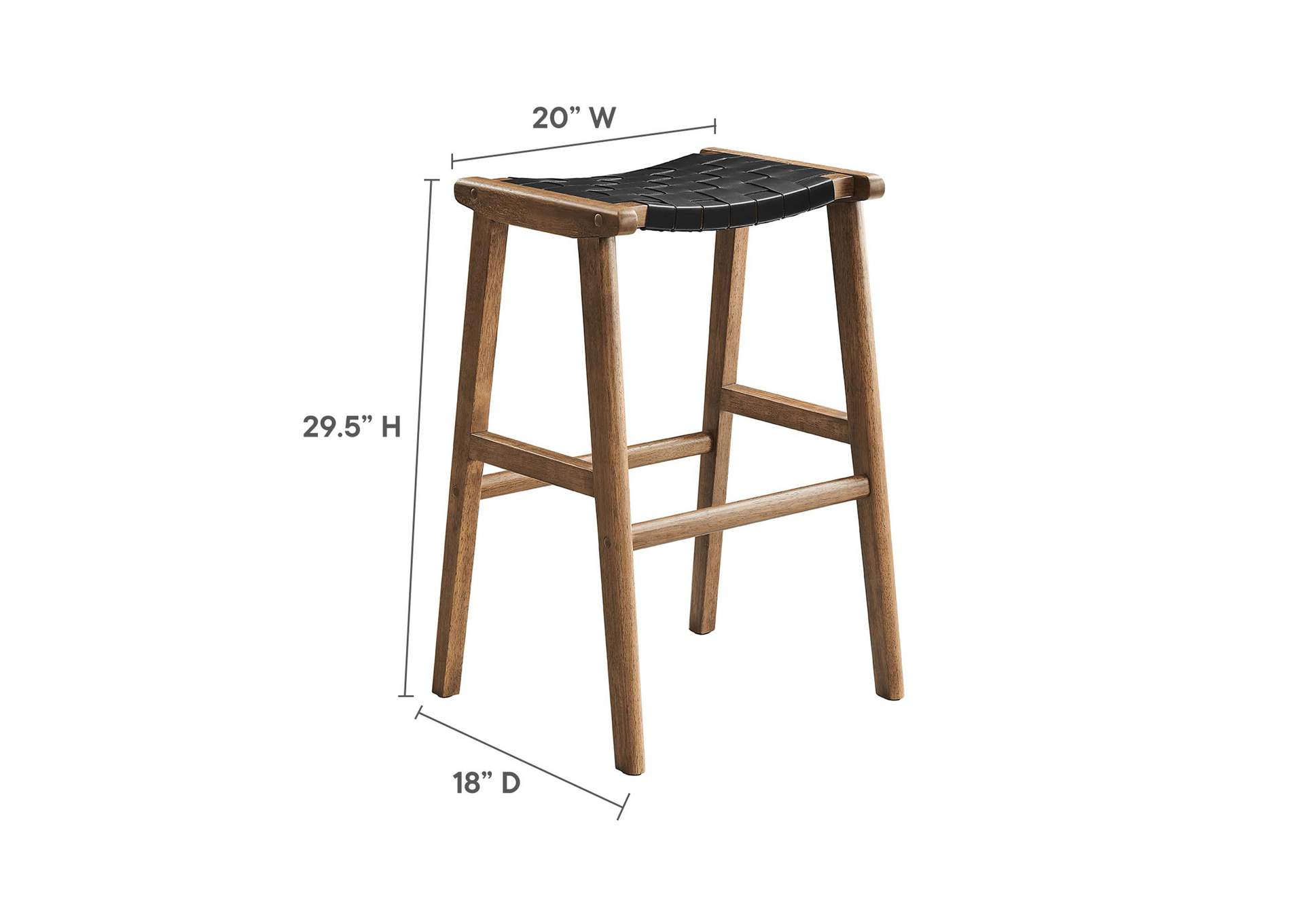 Saoirse Faux Leather Wood Bar Stool - Set Of 2 image 9