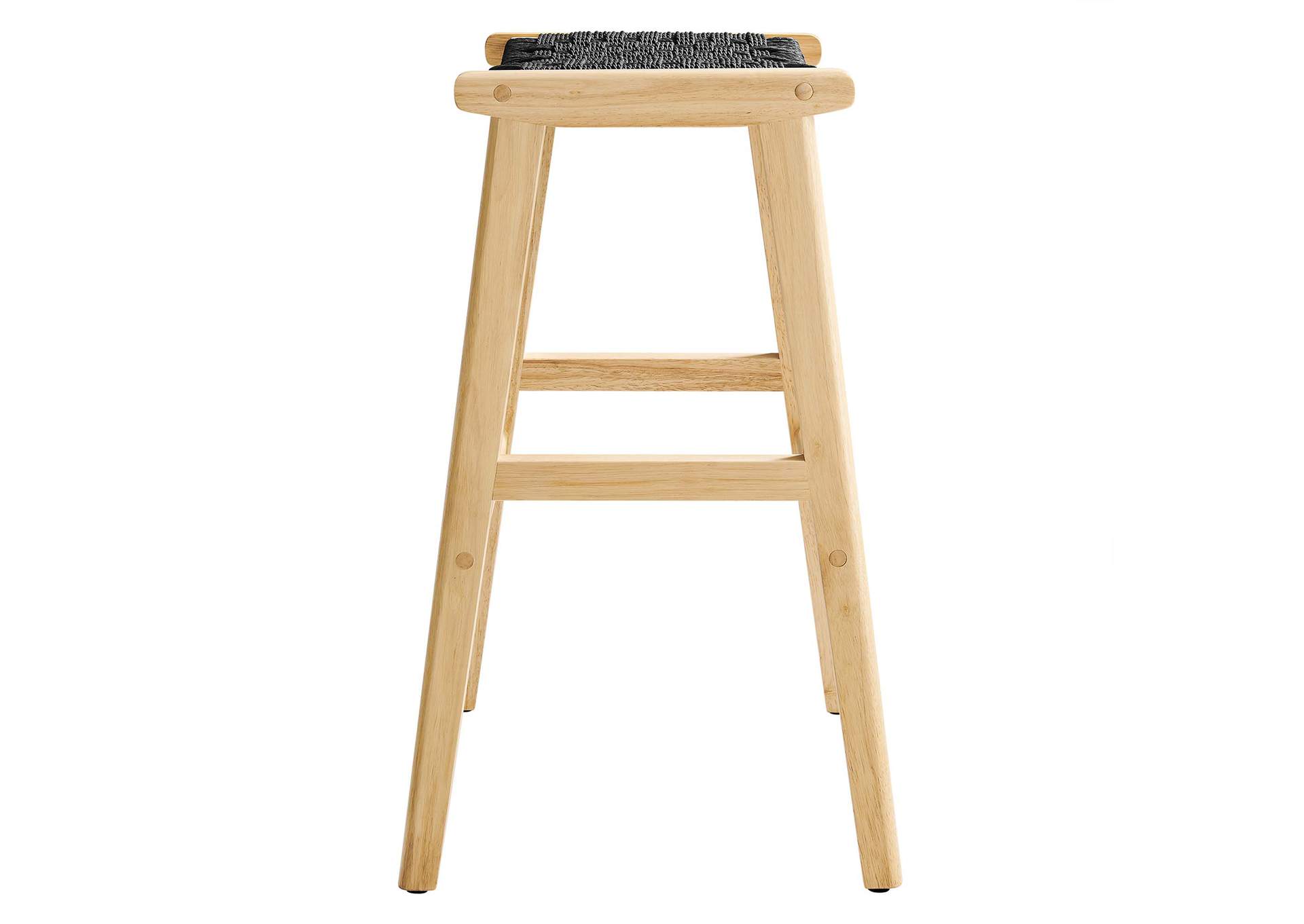 Saoirse Woven Rope Wood Bar Stool - Set Of 2