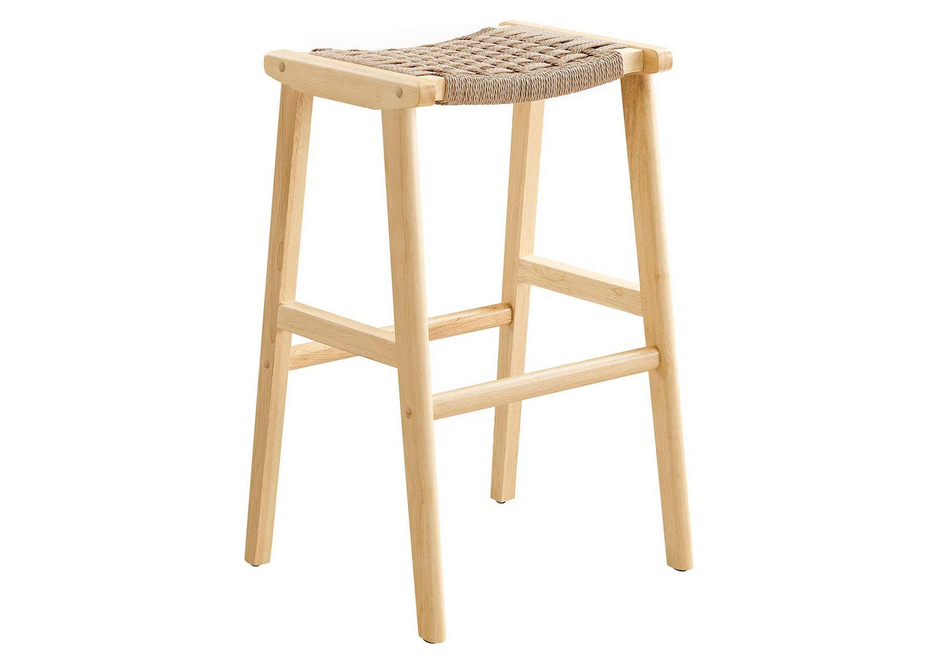 Saoirse Woven Rope Wood Bar Stool - Set Of 2 image 3