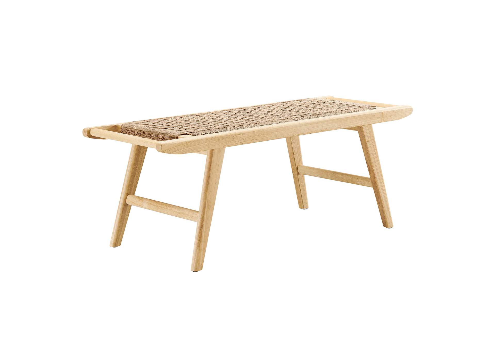 Saoirse 47" Wove Rope Wood Bench By Modway image 1