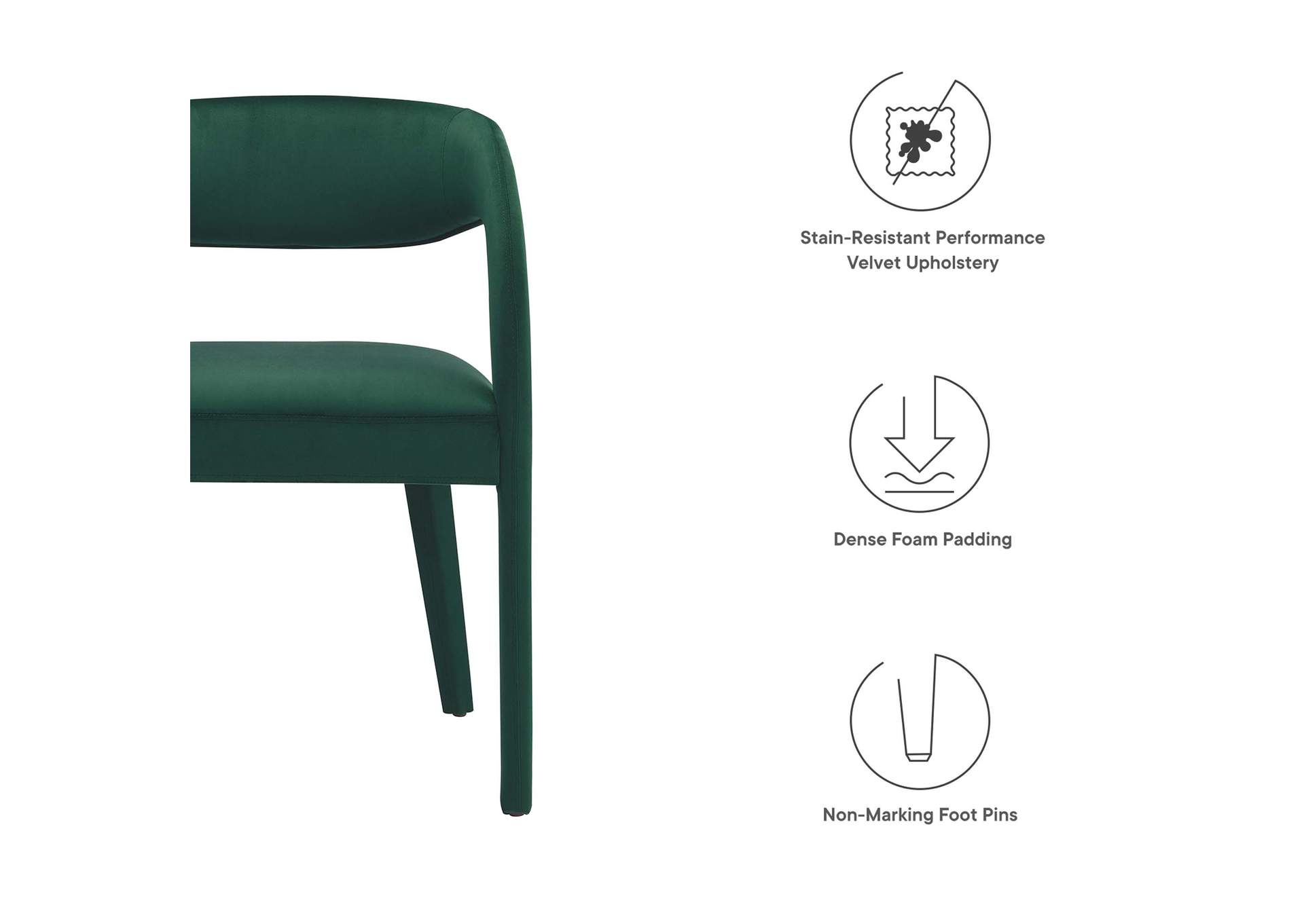 Pinnacle Performance Velvet Dining Chair Set Of Two image 8