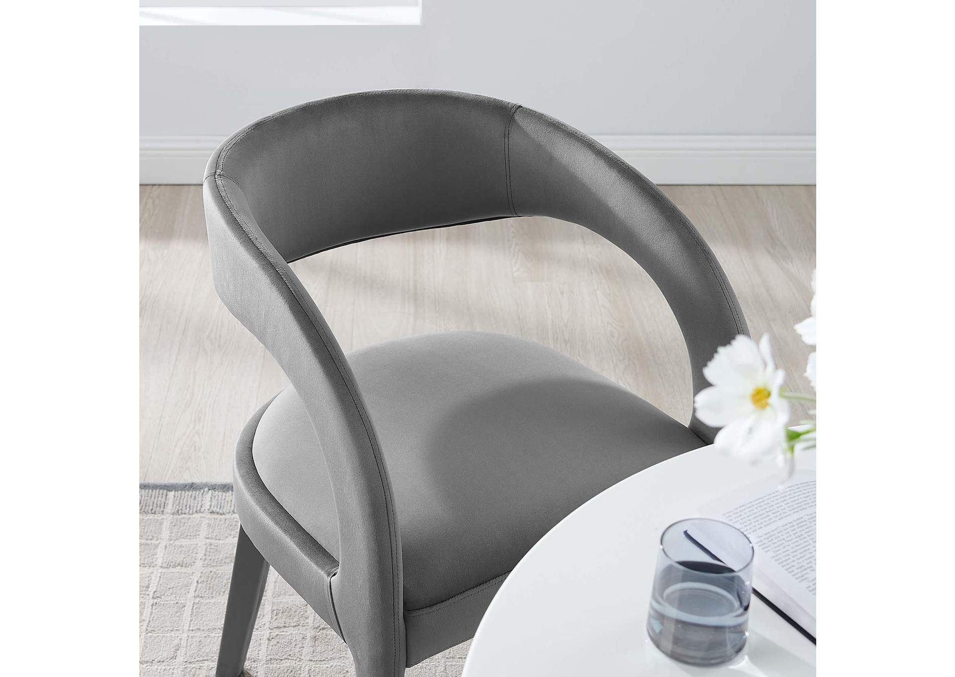 Pinnacle Performance Velvet Dining Chair Set Of 2 By Modway image 11