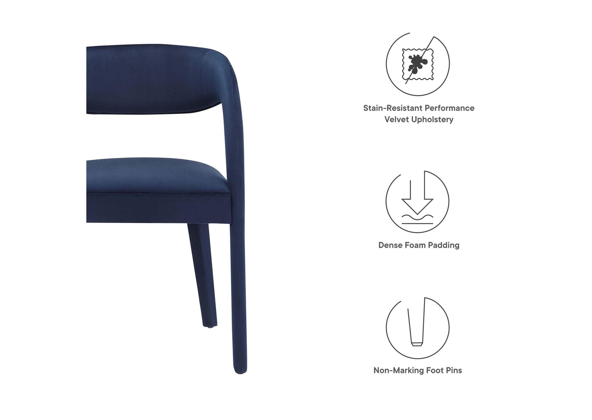 Pinnacle Performance Velvet Dining Chair Set Of Two image 8