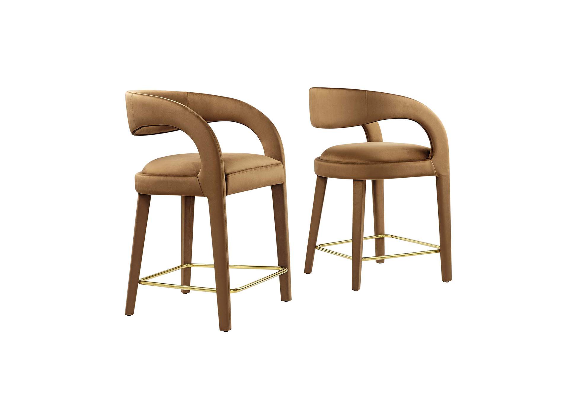 Pinnacle Performance Velvet Counter Stool Set Of 2 By Modway image 1