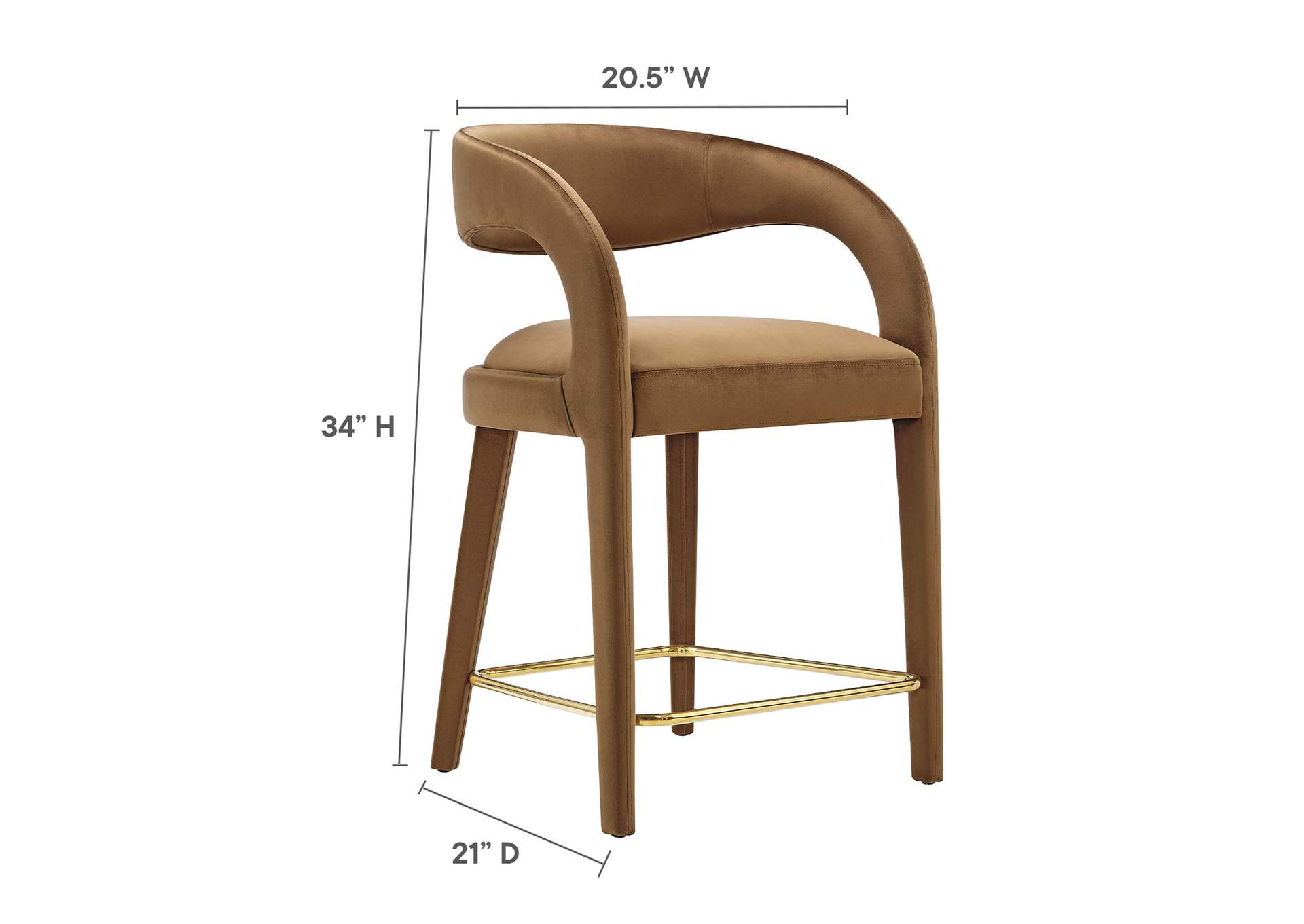 Pinnacle Performance Velvet Counter Stool Set Of Two image 9