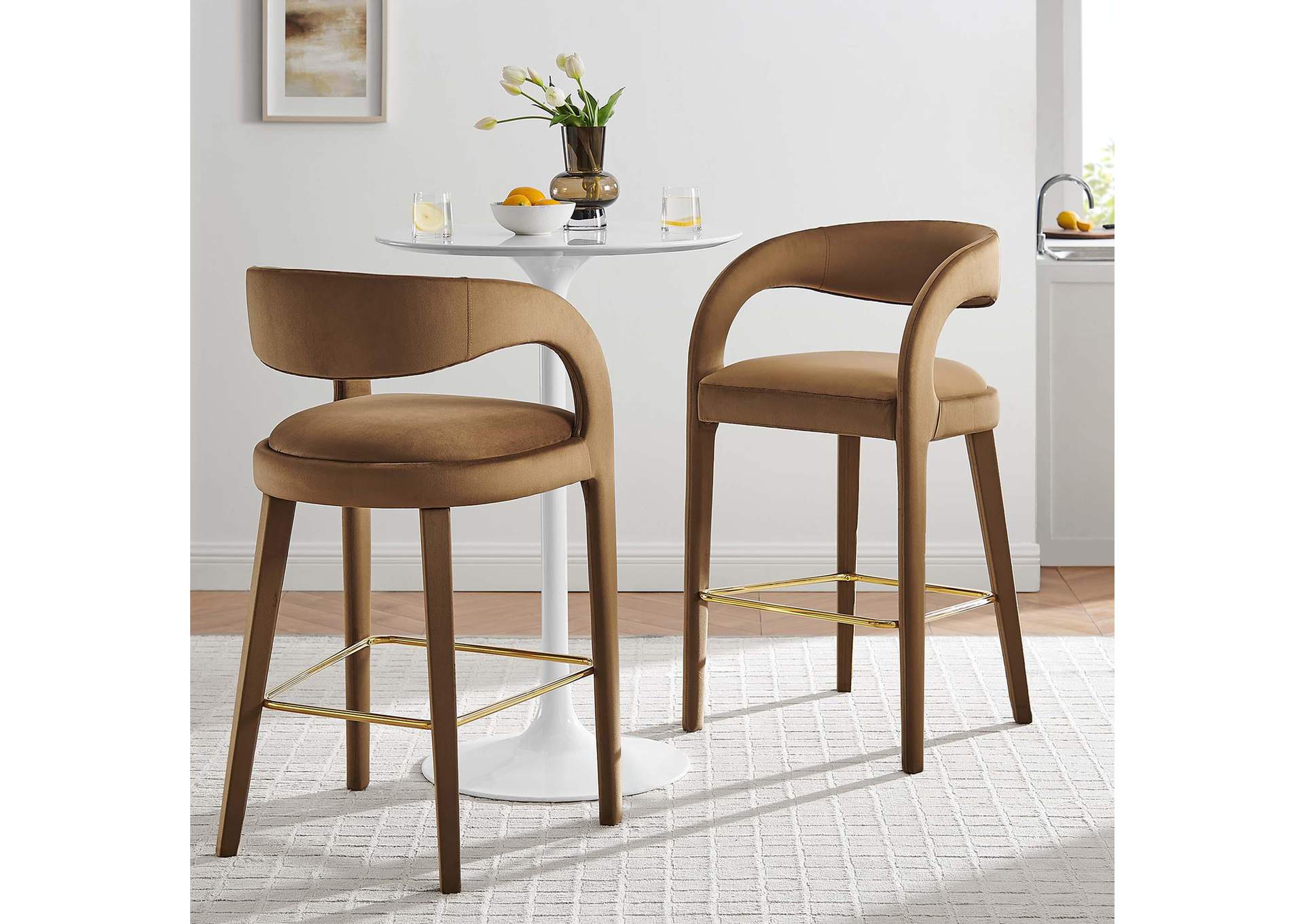 Pinnacle Performance Velvet Bar Stool Set Of Two image 10