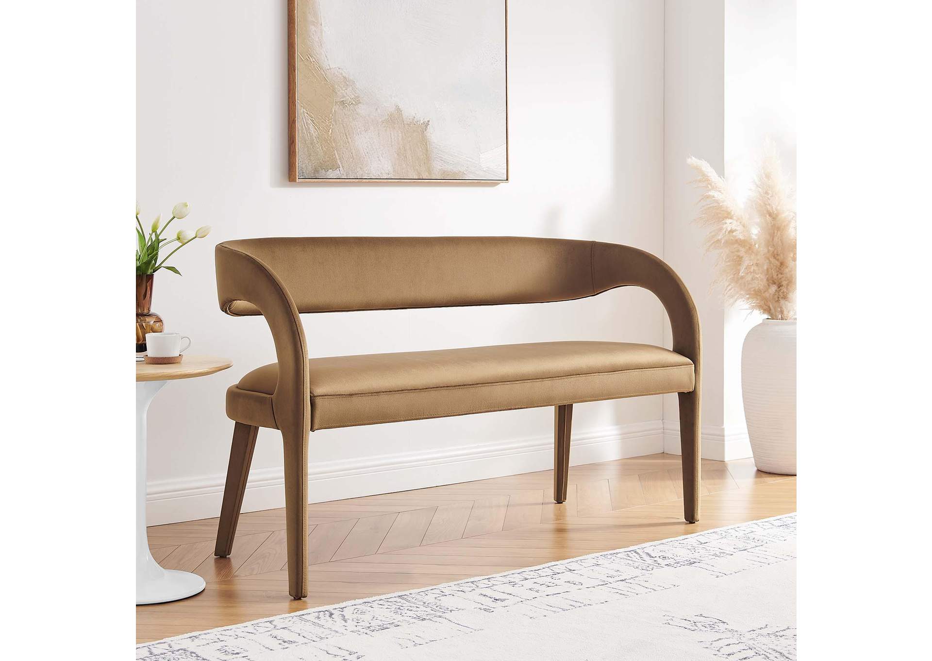 Pinnacle Performance Velvet Accent Bench By Modway image 9