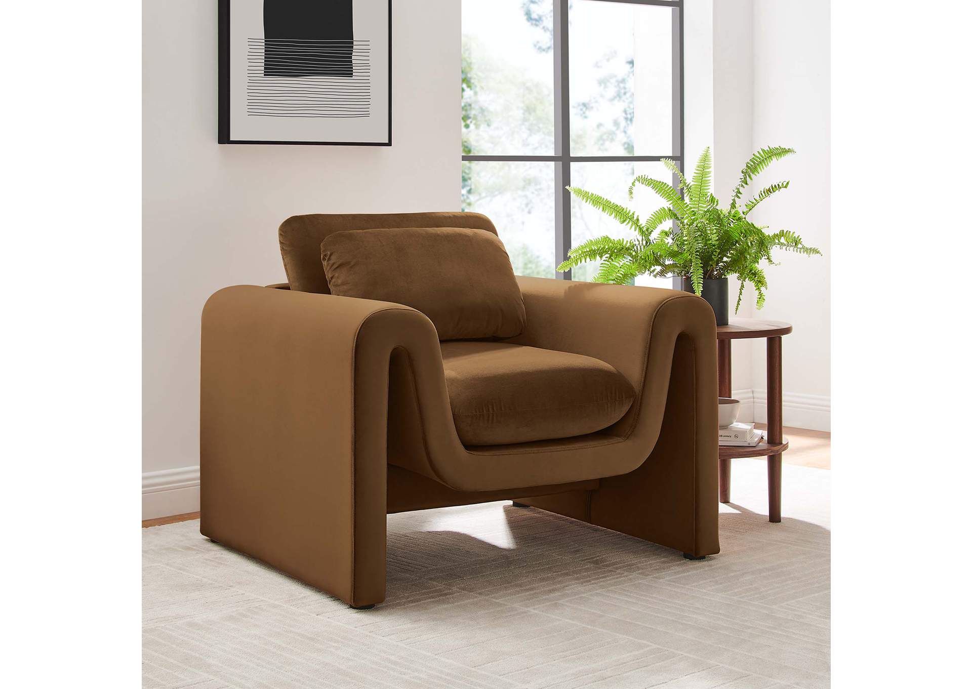 Waverly Performance Velvet Armchair By Modway image 10