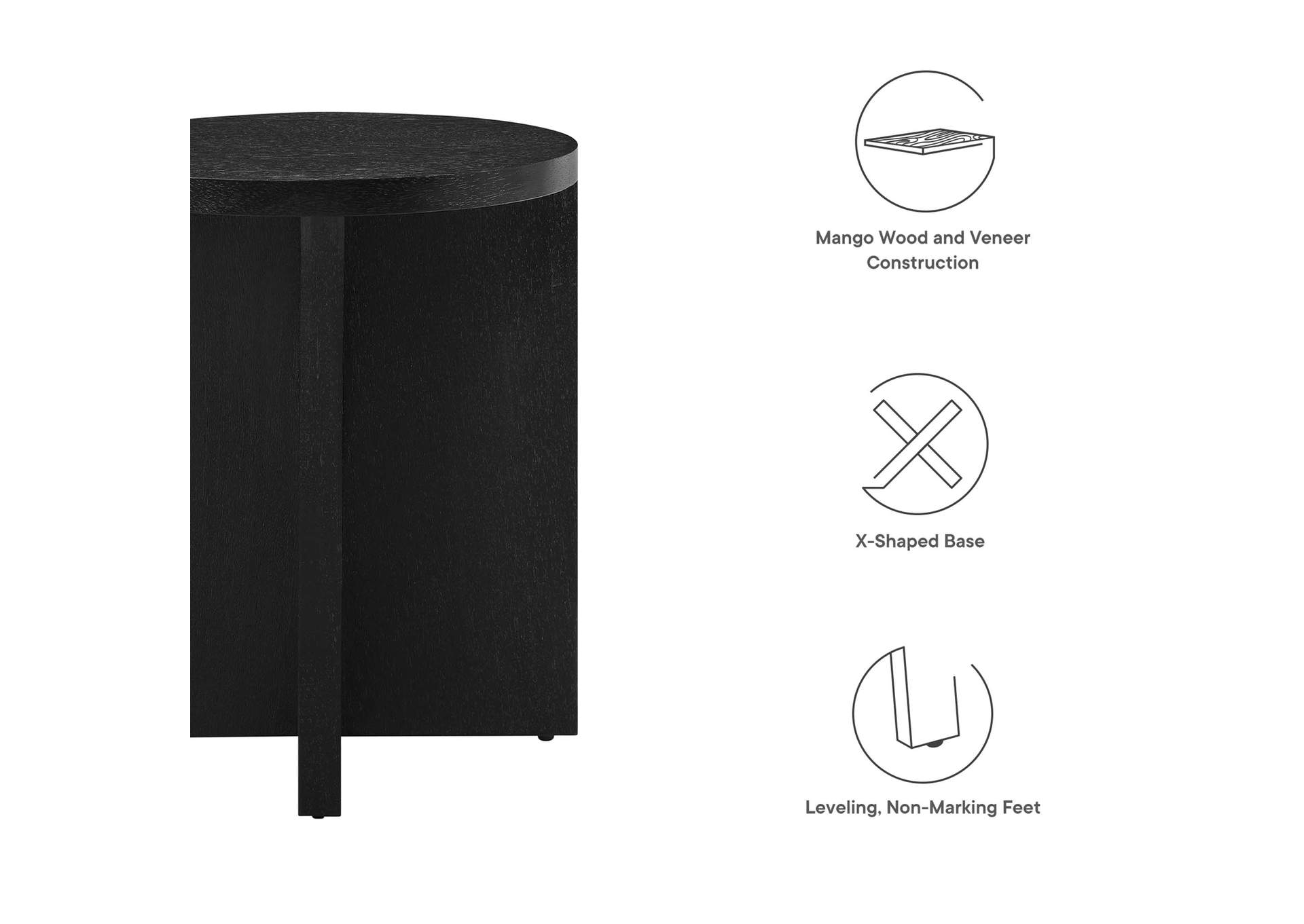 Silas Round Wood Side Table