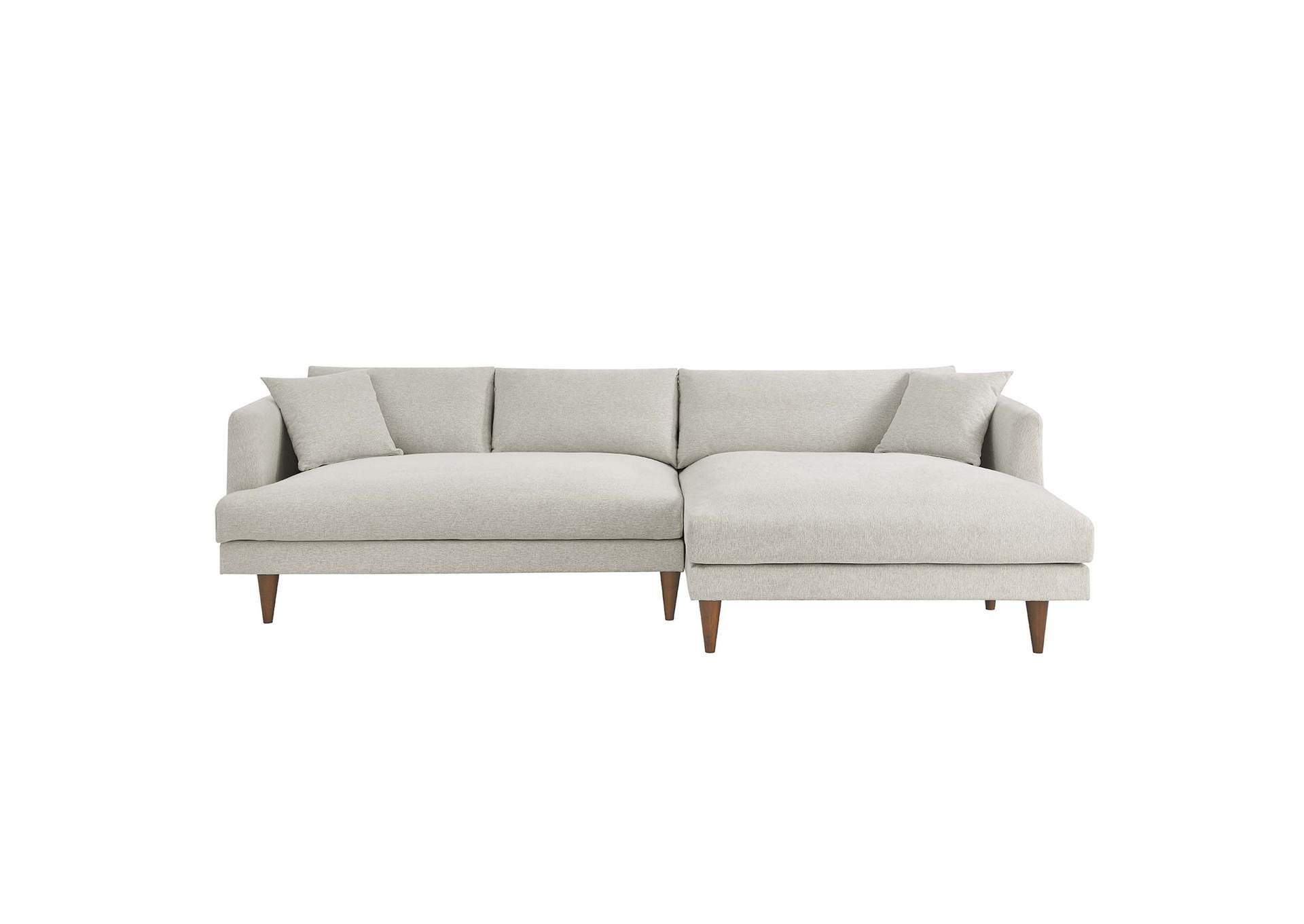 Zoya Right-Facing Down Filled Overstuffed Sectional Sofa