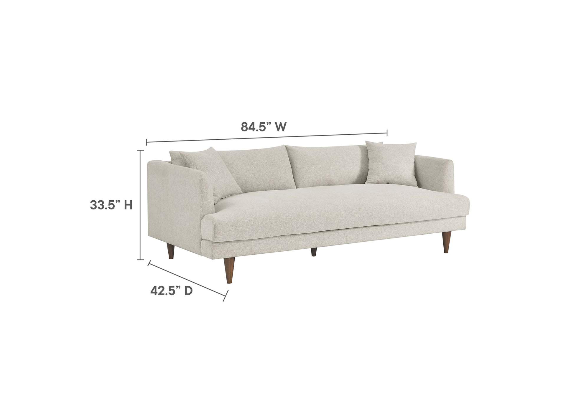 Zoya Down Filled Overstuffed Sofa And Ottoman Set